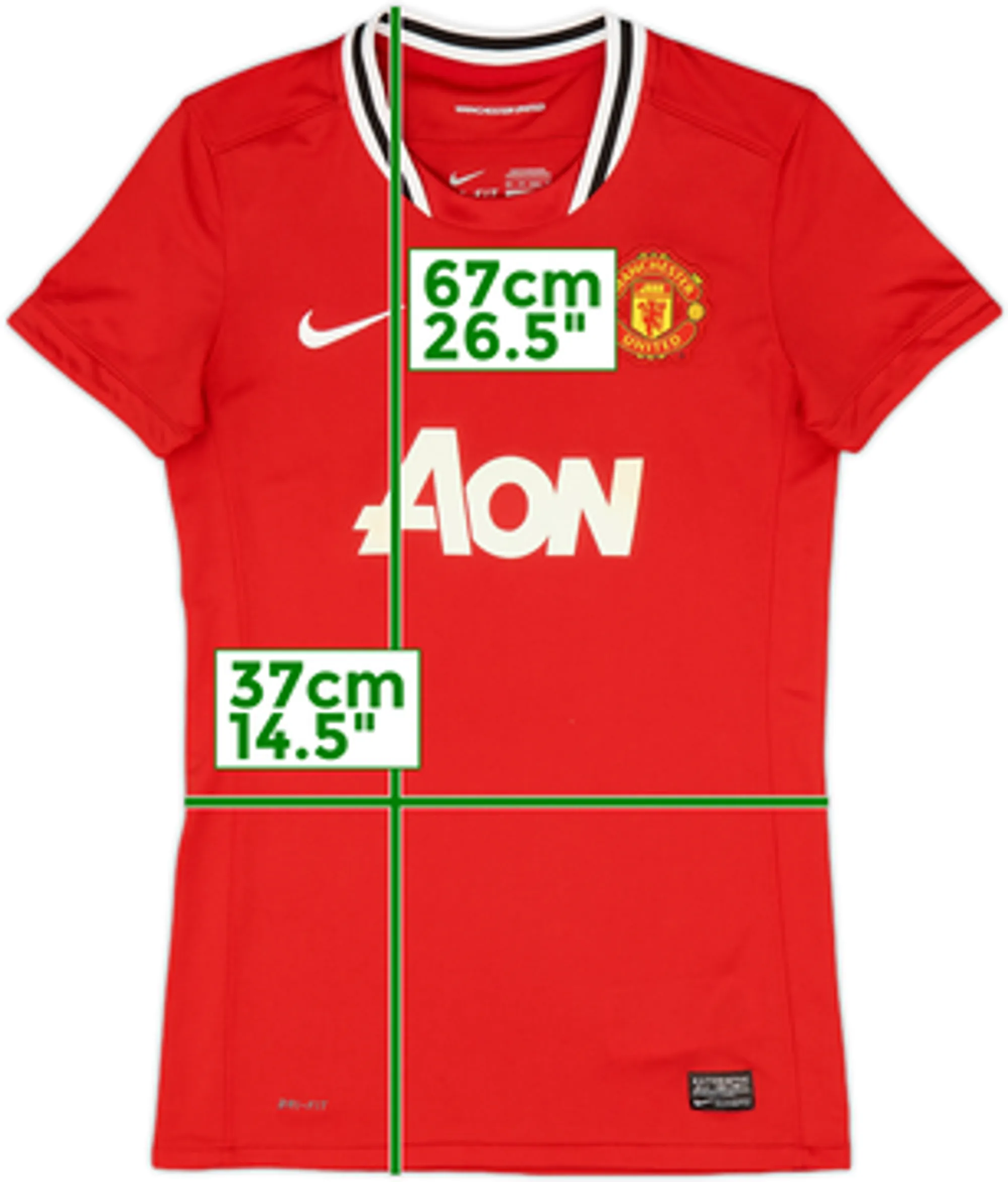 2011-12 Manchester United Home Shirt - 9/10 - (Women's S)