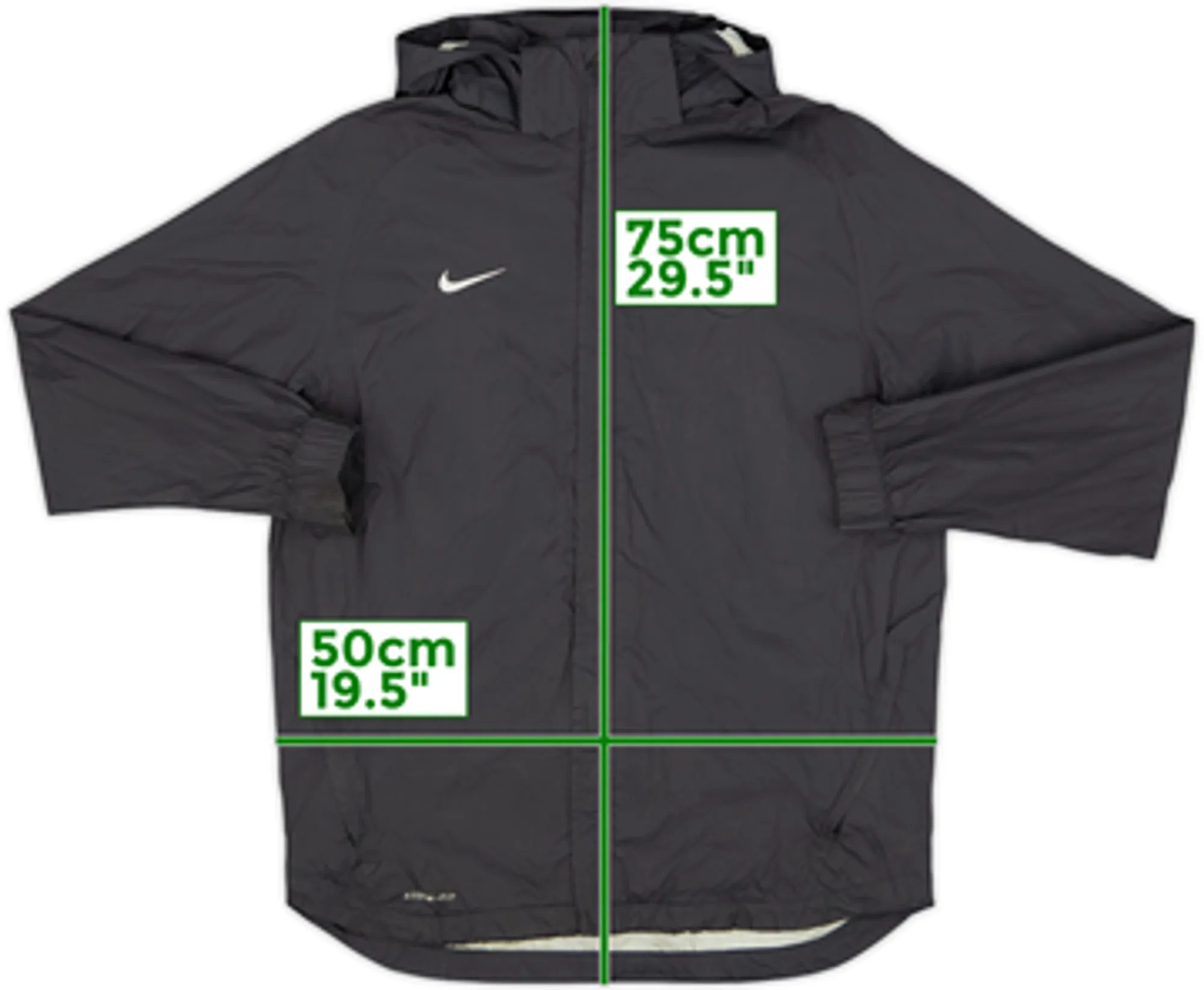2011-12 Manchester United Nike Hooded Rain Jacket - 8/10 - (L)