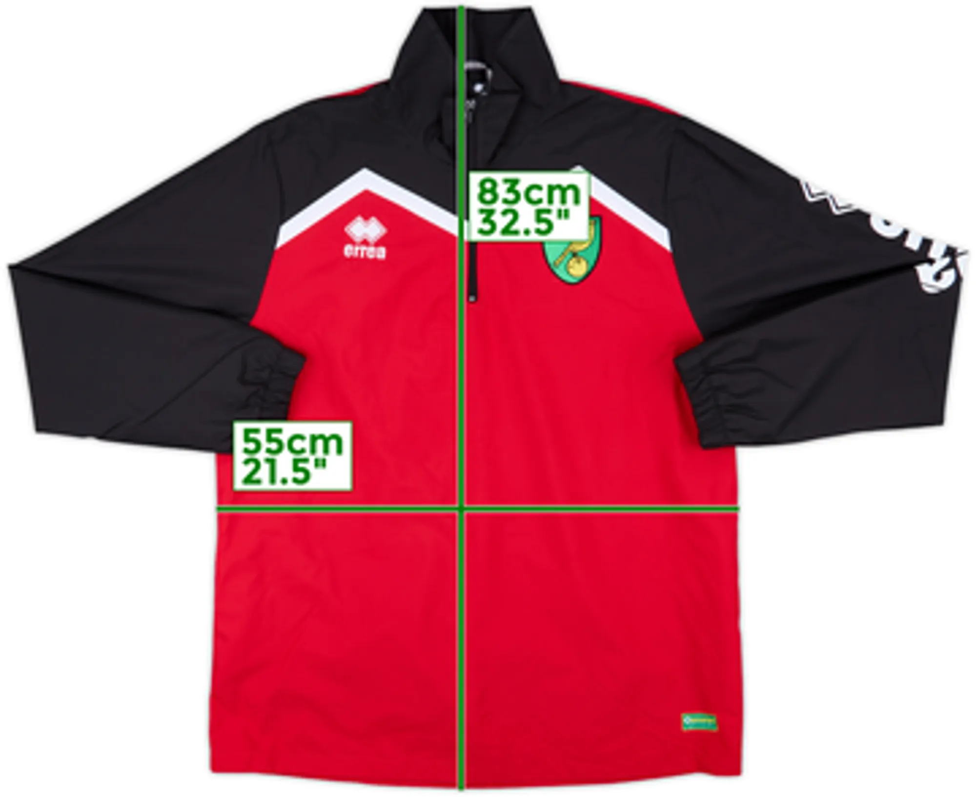 2014-15 Norwich Errea 1/4 Zip Drill Top - 10/10 - (L)