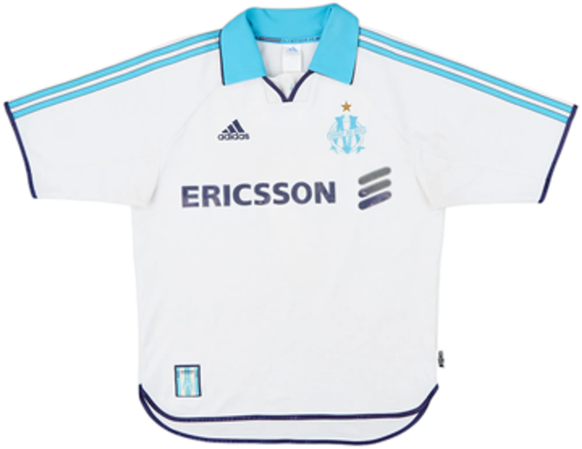 1999-00 Olympique Marseille Home Shirt Pires #7 - 6/10 - (S)