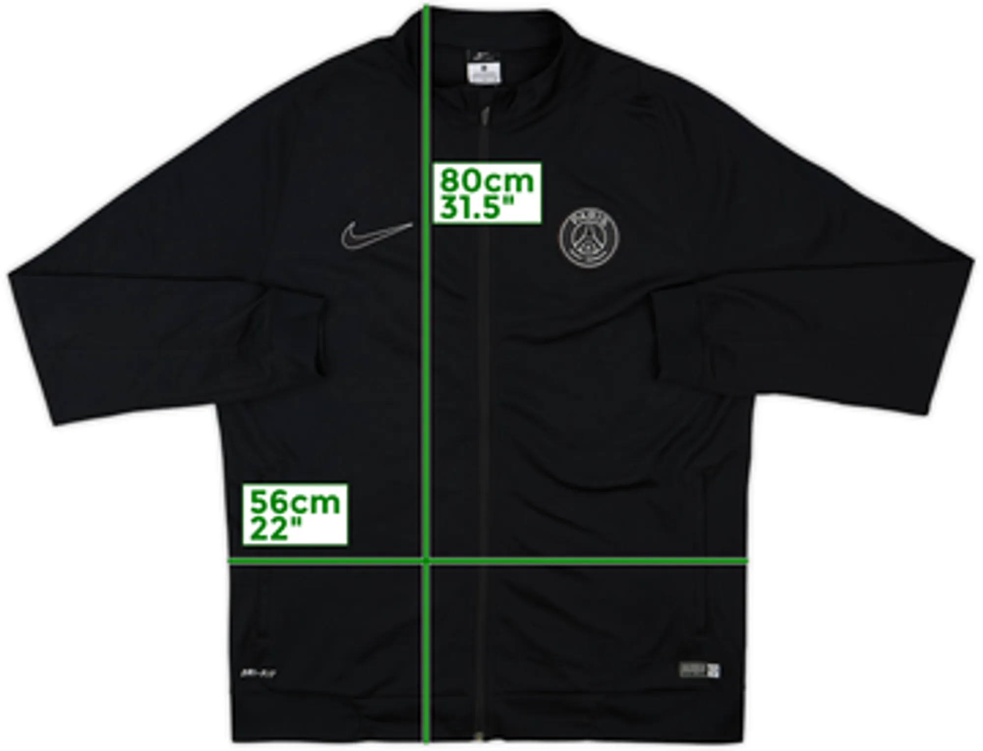 2015-16 Paris Saint-Germain Nike Track Jacket - 9/10 - (XL)