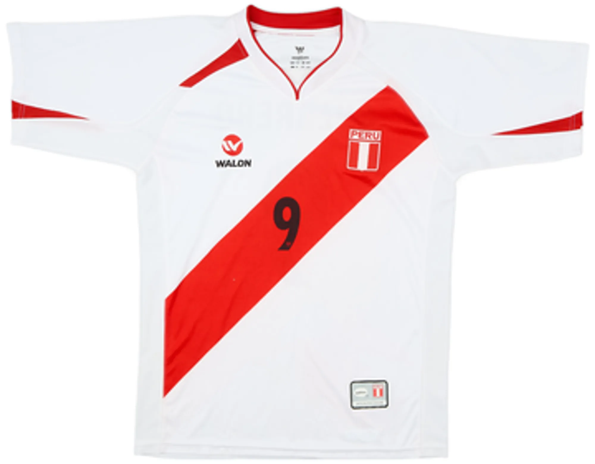 2007-09 Peru Home Shirt Guerrero #9 - 6/10 - (L)