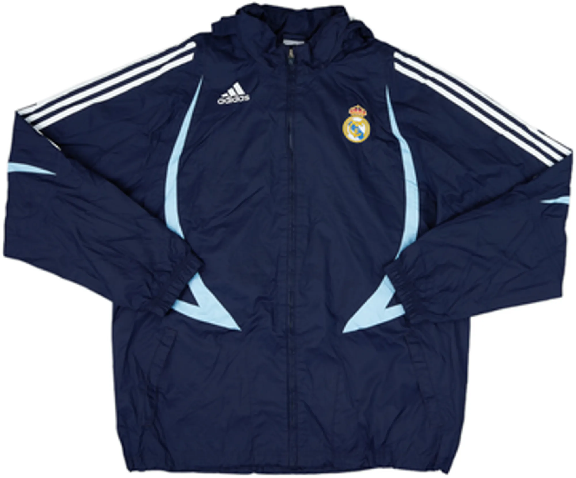 2007-08 Real Madrid adidas Hooded Rain Jacket - 8/10 - (L)