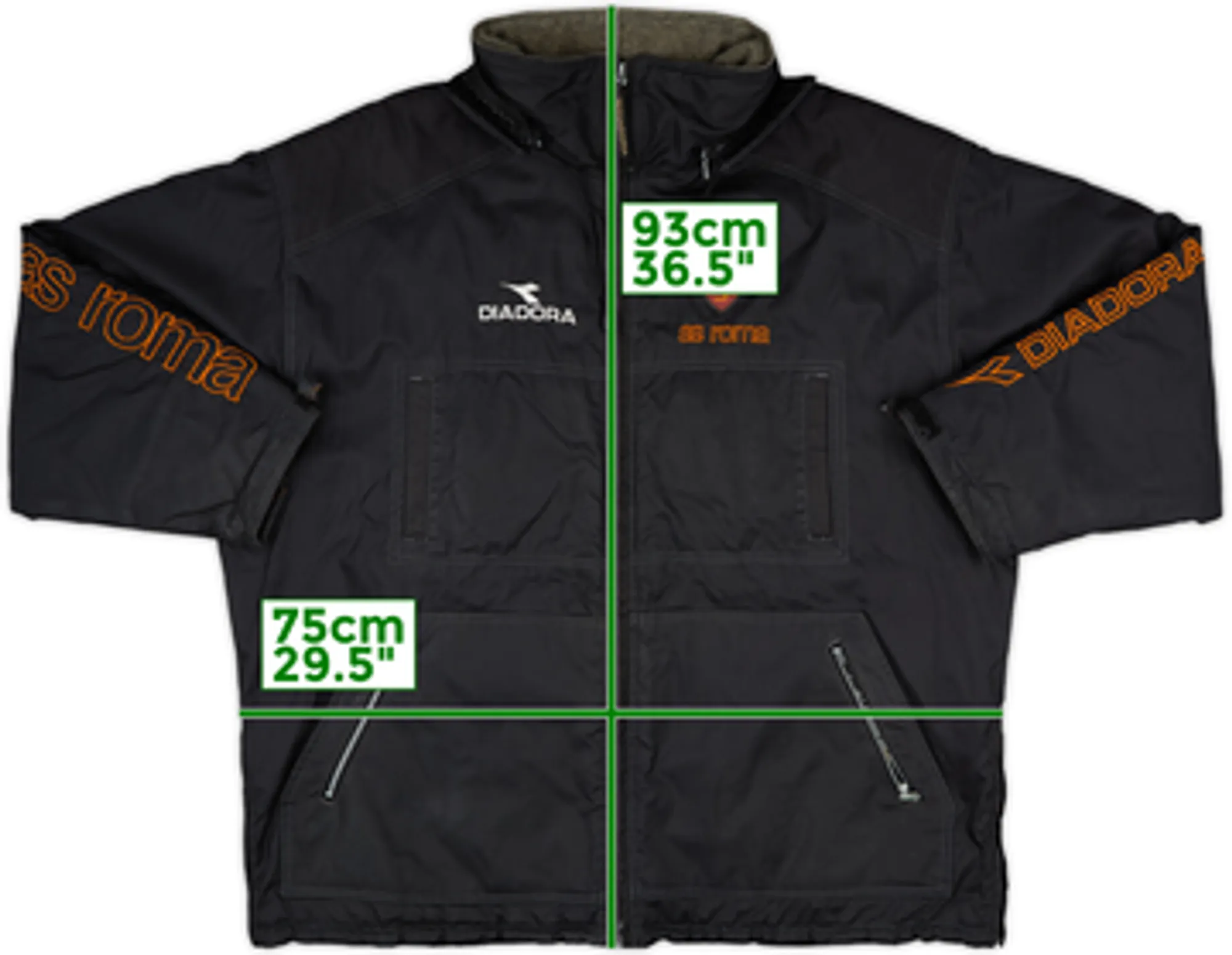 1999-00 Roma Diadora Padded Bench Coat - 8/10 - (S)