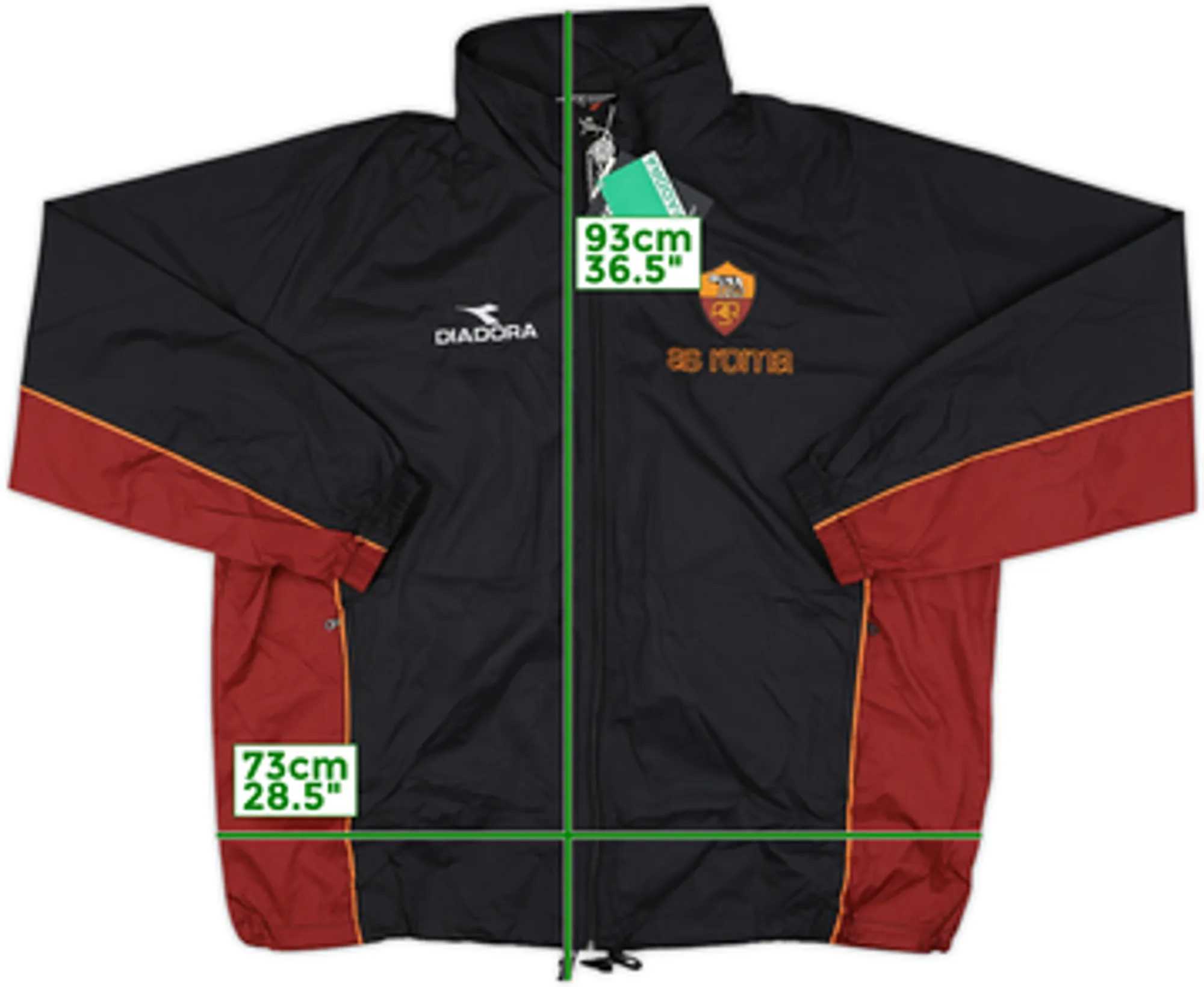 1999-00 Roma Diadora Hooded Rain Jacket (XXL)