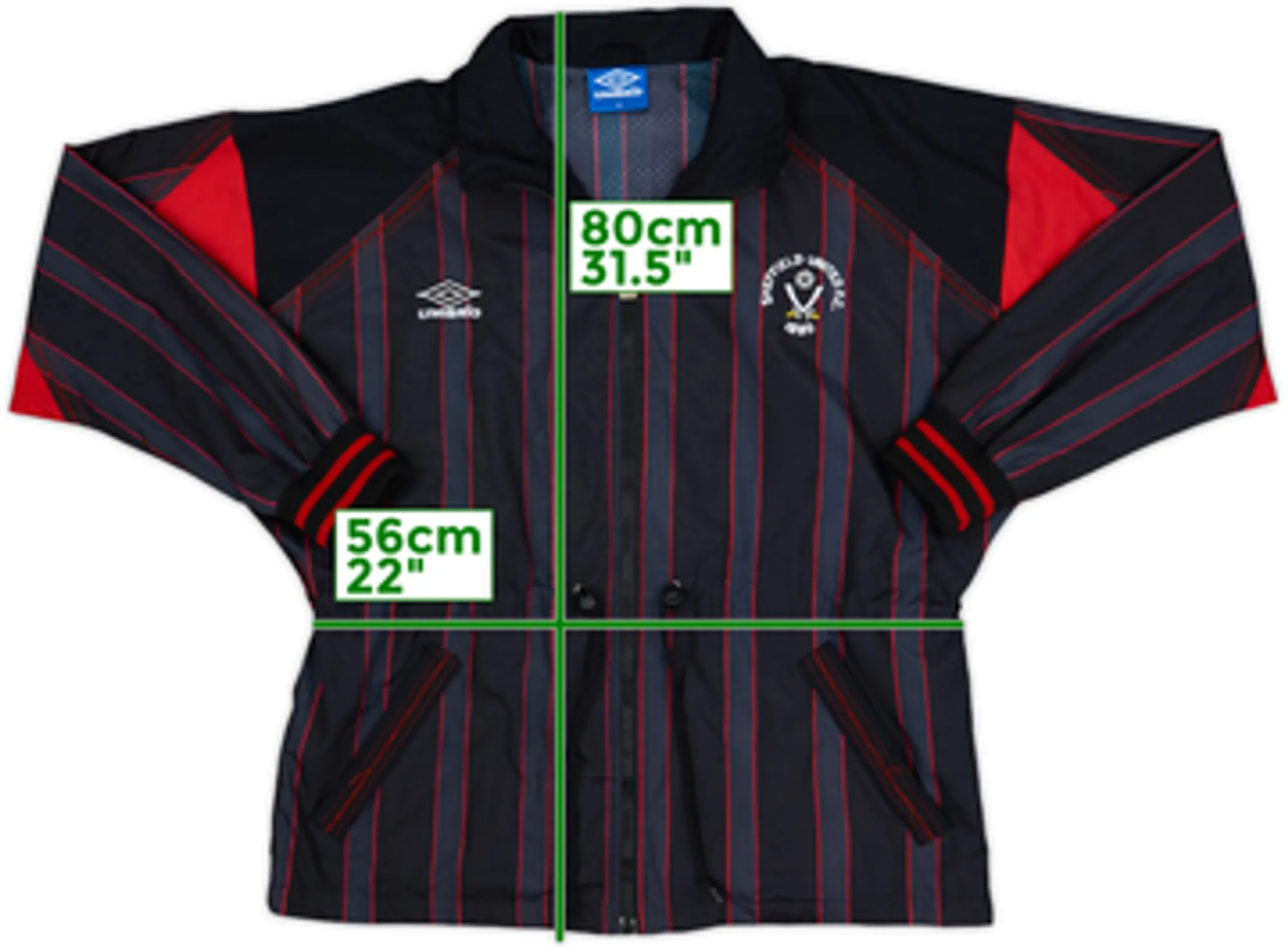 1991-92 Sheffield United Umbro Track Jacket - 8/10 - (M)