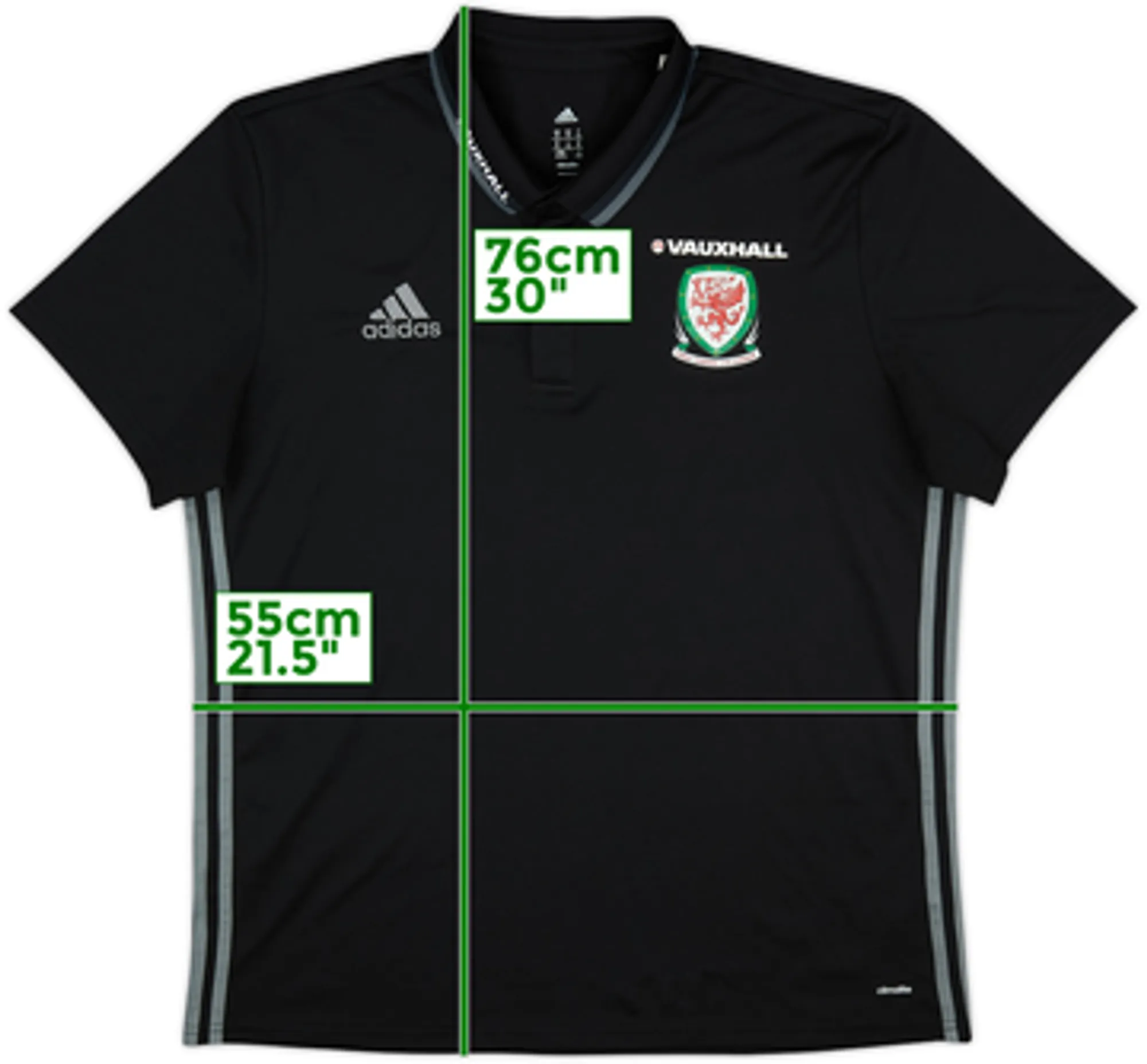 2016-17 Wales adidas Polo Shirt - 10/10 - (M)
