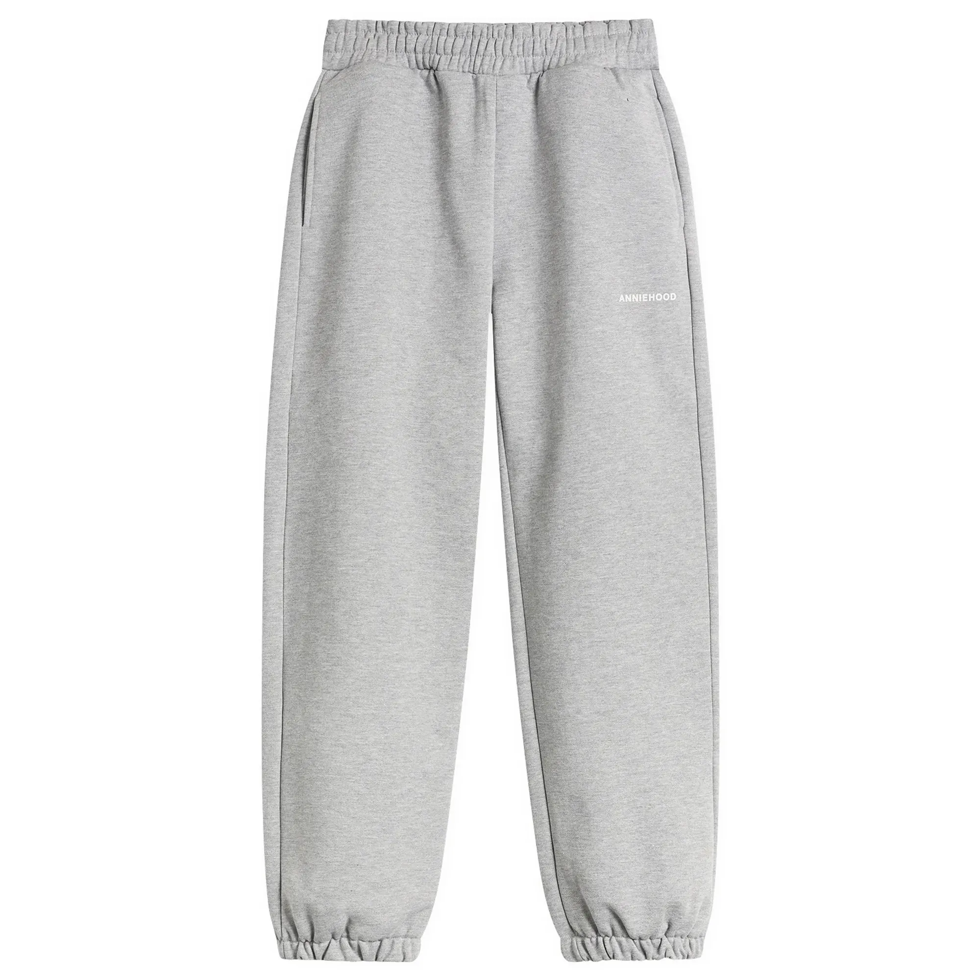 ANNIE HOOD Men's Mini Logo Cuffed Joggers Marl Grey