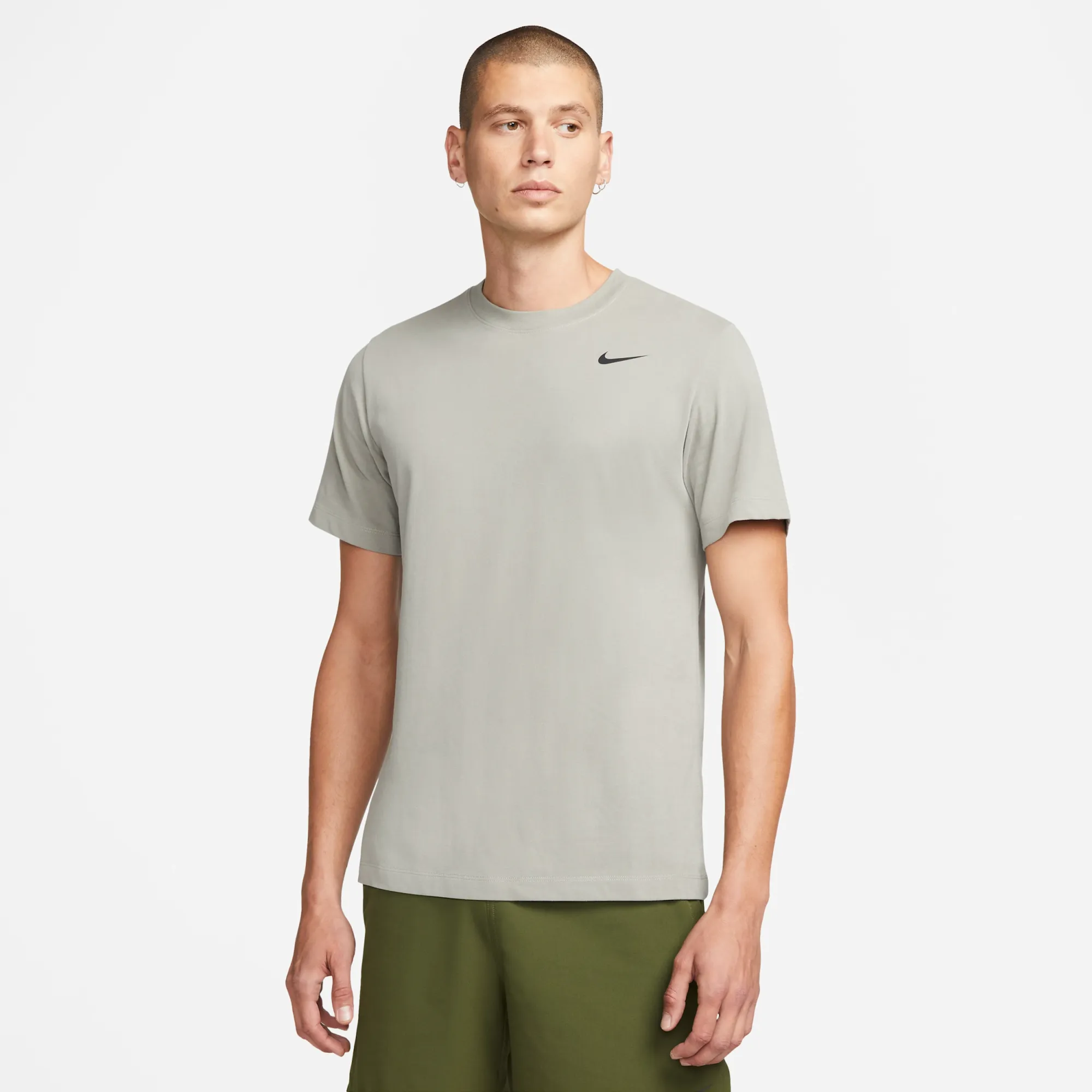 Nike Dri-FIT Men's Fitness T-Shirt - Green - Cotton/Polyester