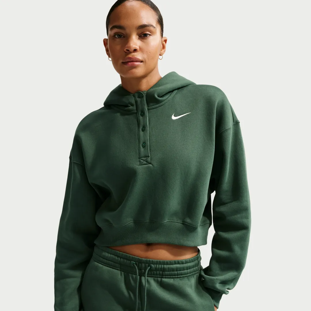 Nike Phoenix Fleece Women's Oversized Cropped Henley Hoodie