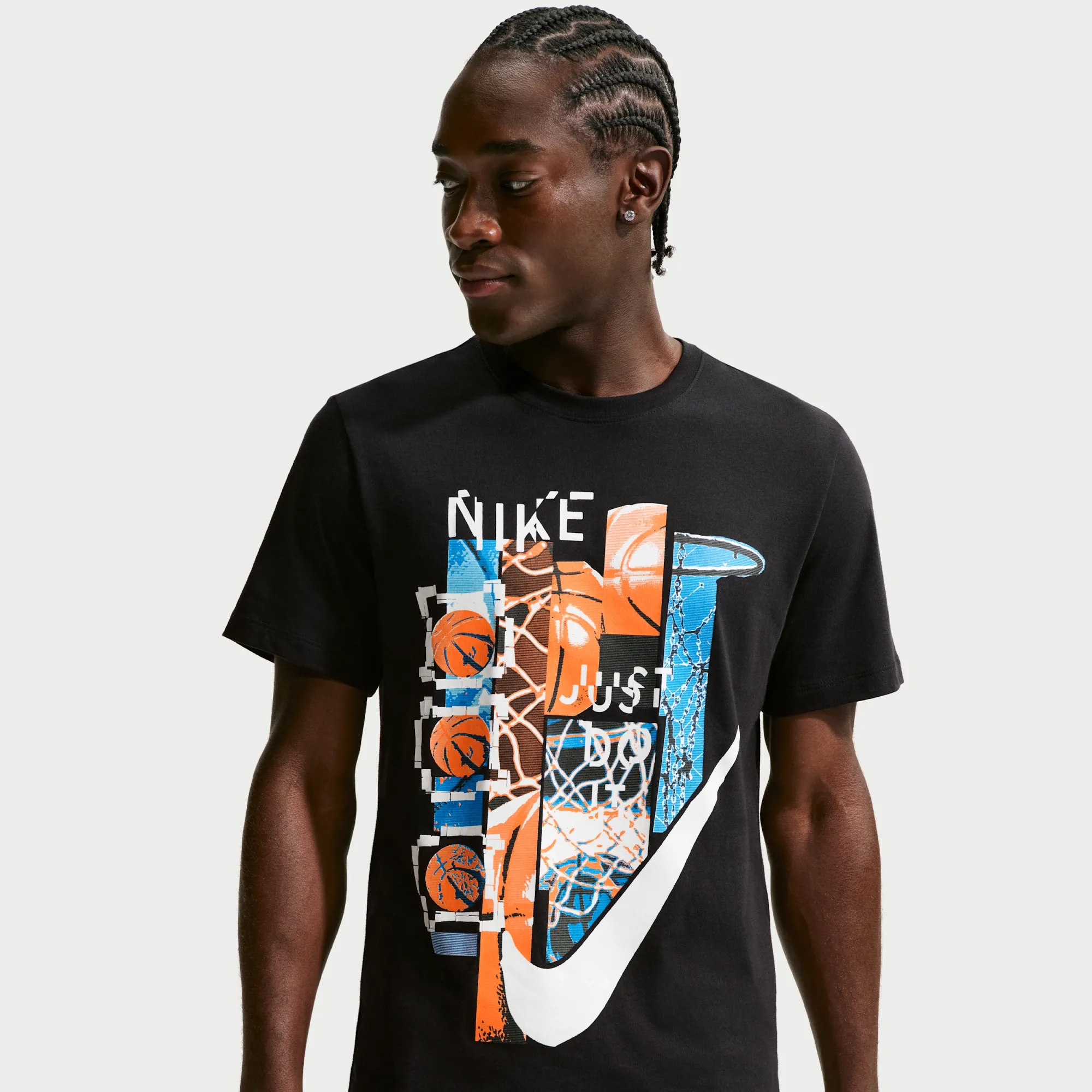 Nike Club Men's Basketball T-Shirt - Black - Cotton