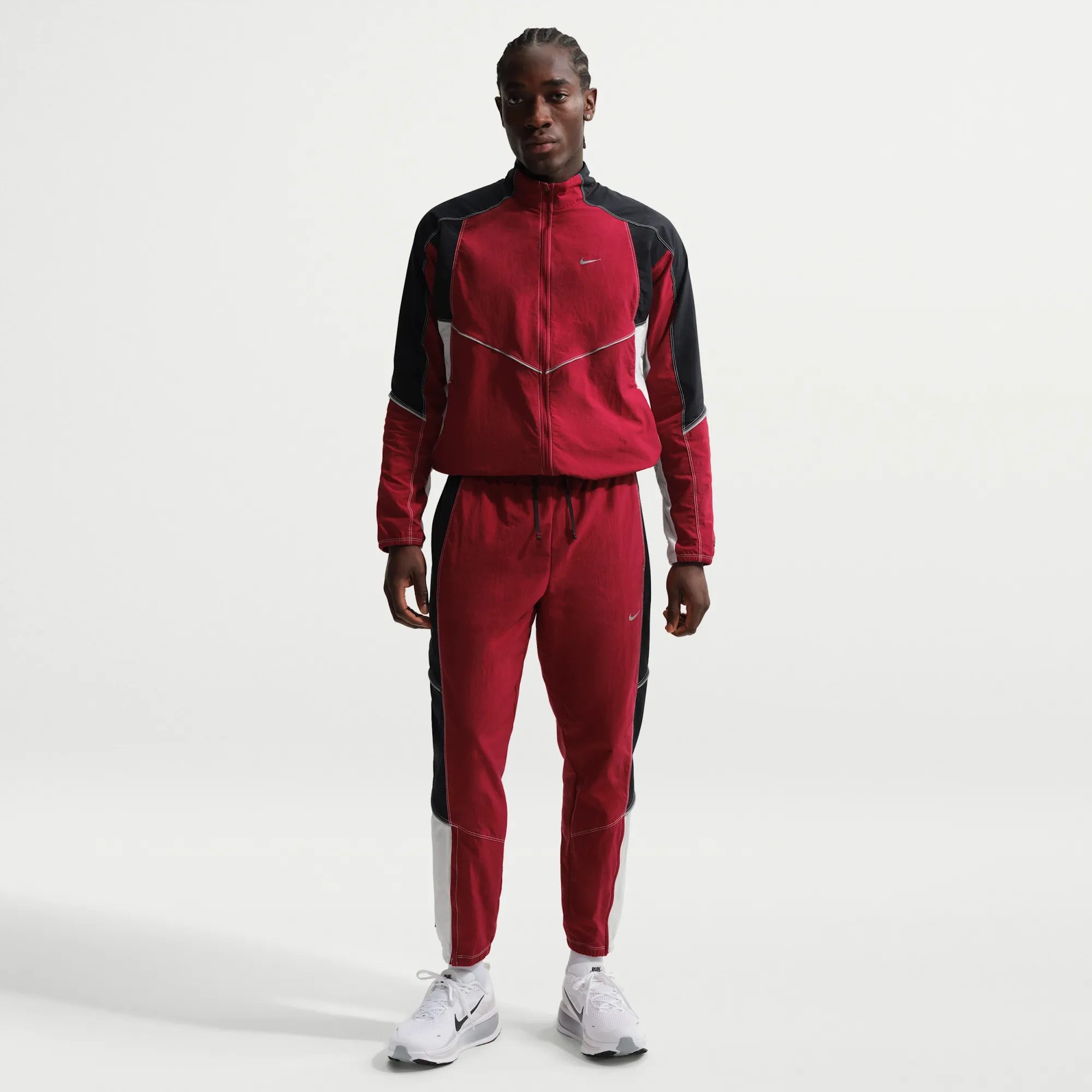 Nike Retro Men's Dri-FIT Track Trousers - Red - Nylon