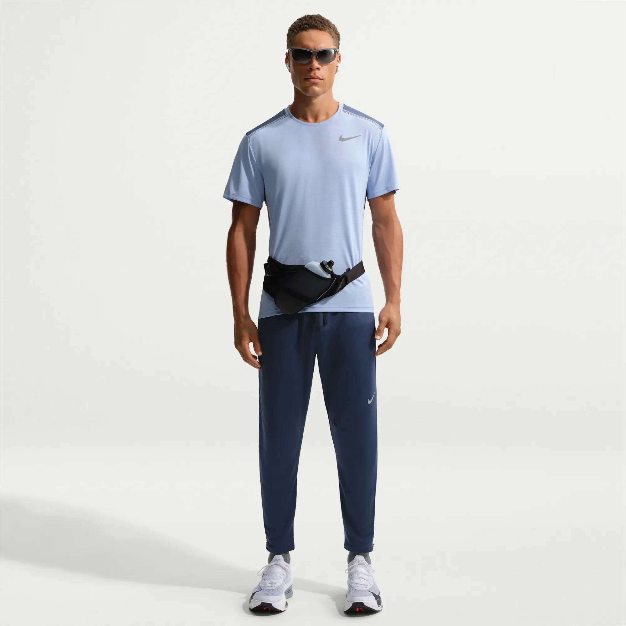 Nike Stride Men's Dri-FIT Knit Running Trousers - Blue - Polyester
