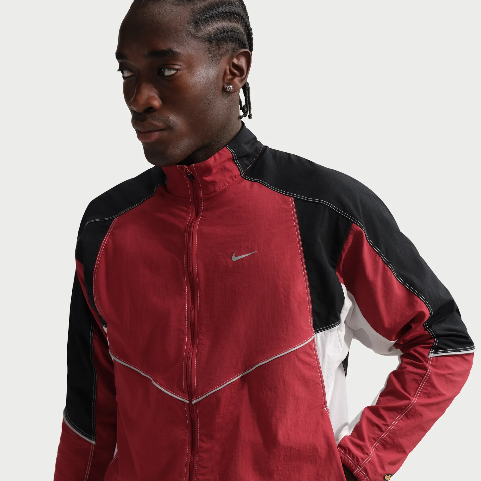 Nike Retro Men's Dri-FIT Tracksuit Jacket - Team Crimson