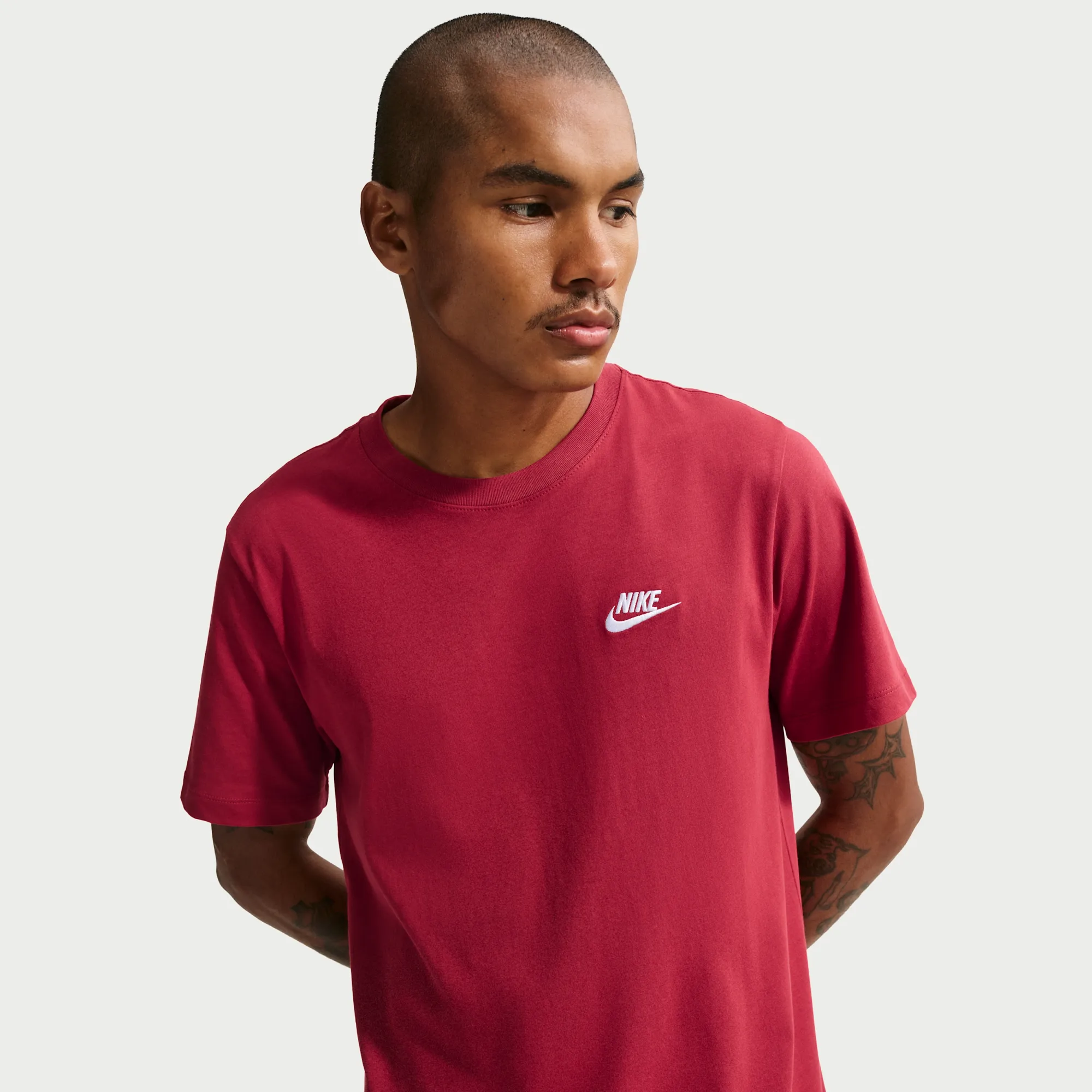 Nike Club Men's T-Shirt - Red - Cotton