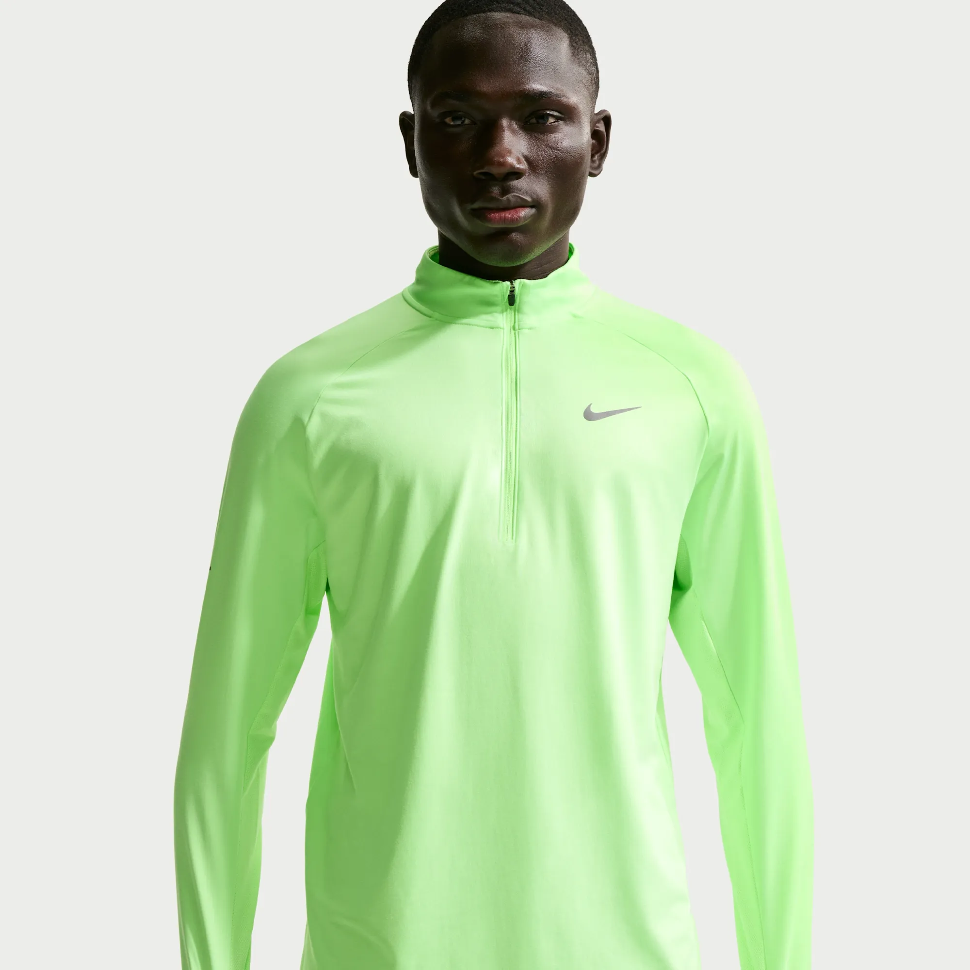 Nike Stride Men's Dri-FIT 1/4-Zip Running Top - Green - Polyester/Elastane