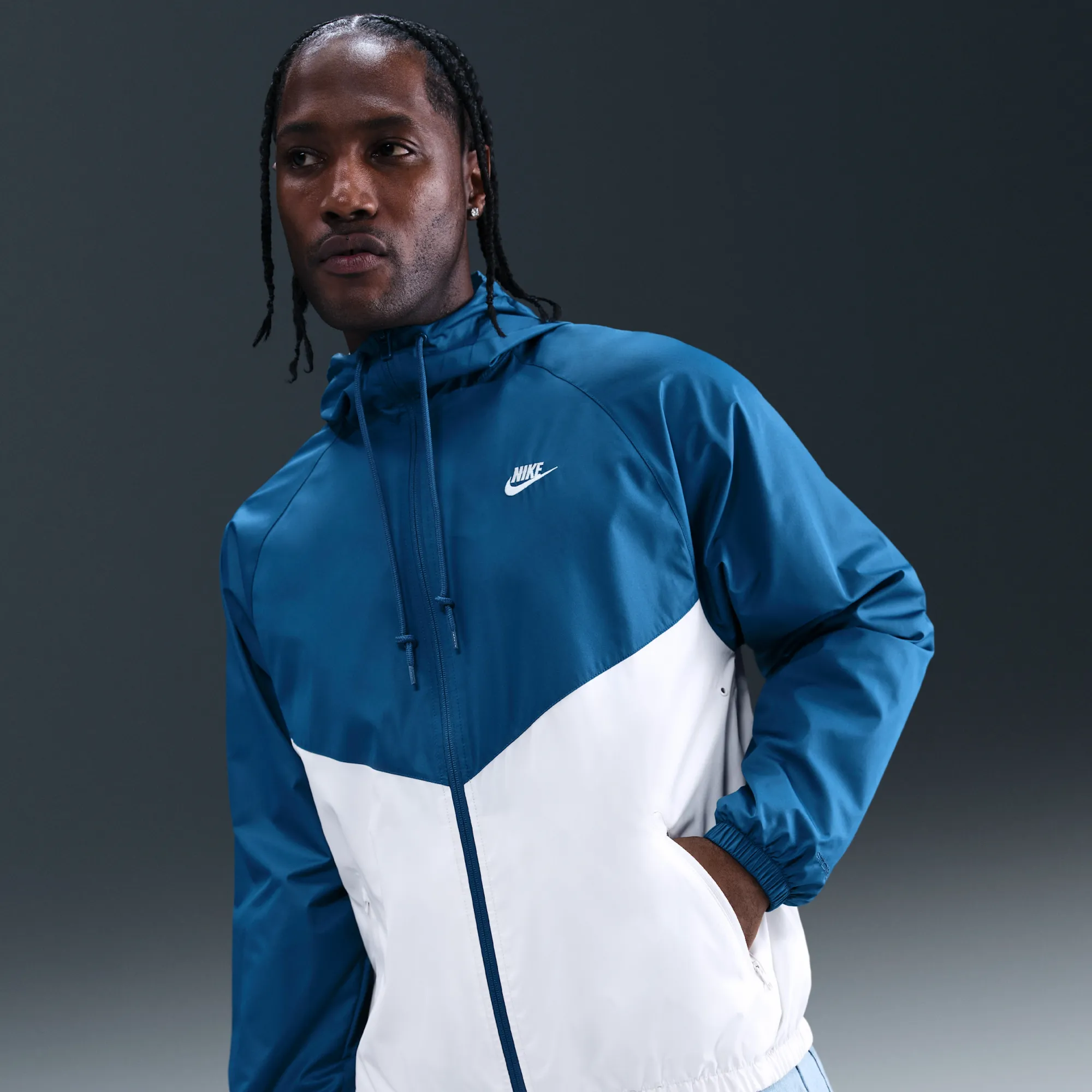 Nike Windrunner Men's Lined Jacket - Blue - Polyester