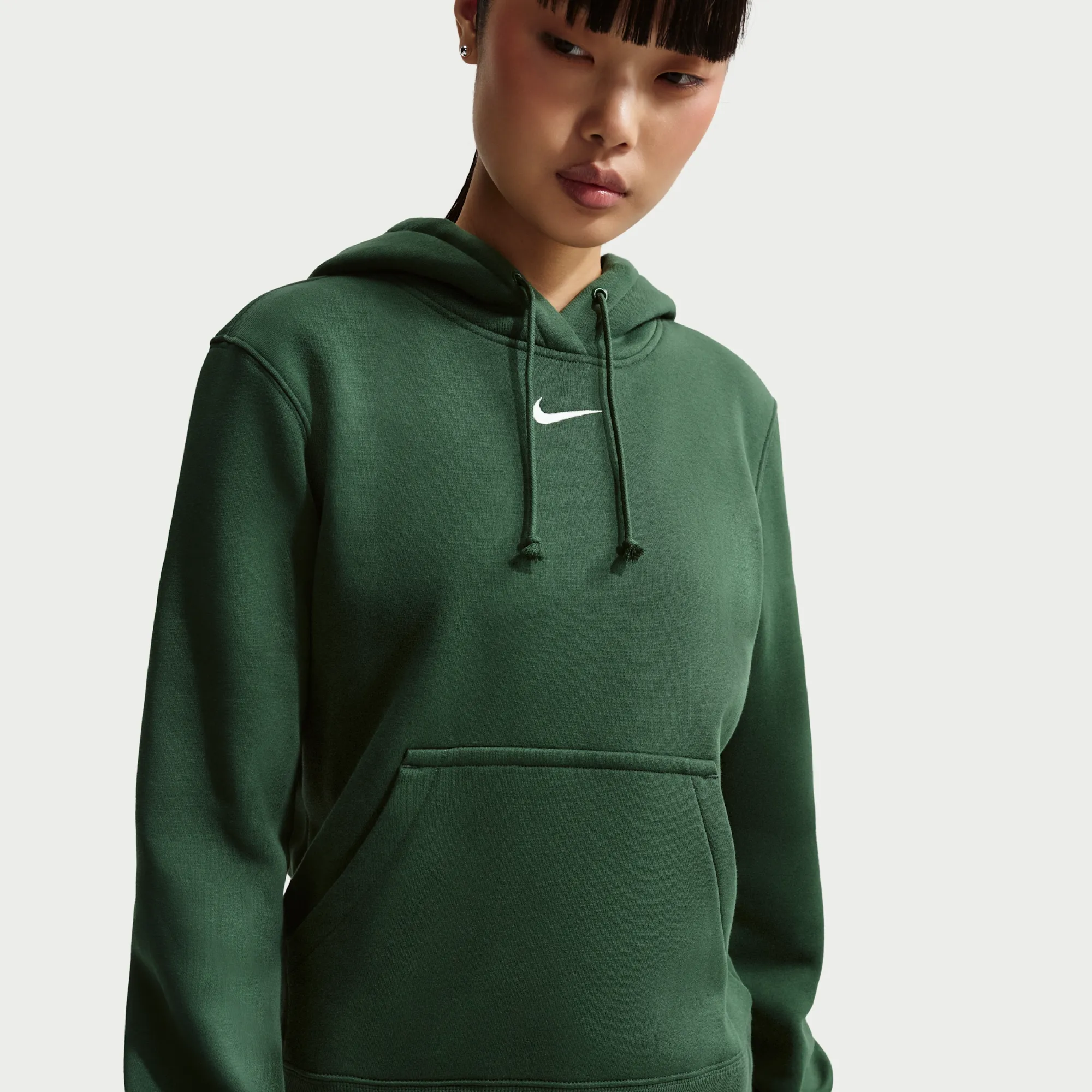Nike Phoenix Fleece Women's Pullover Hoodie - Green - Cotton/Polyester