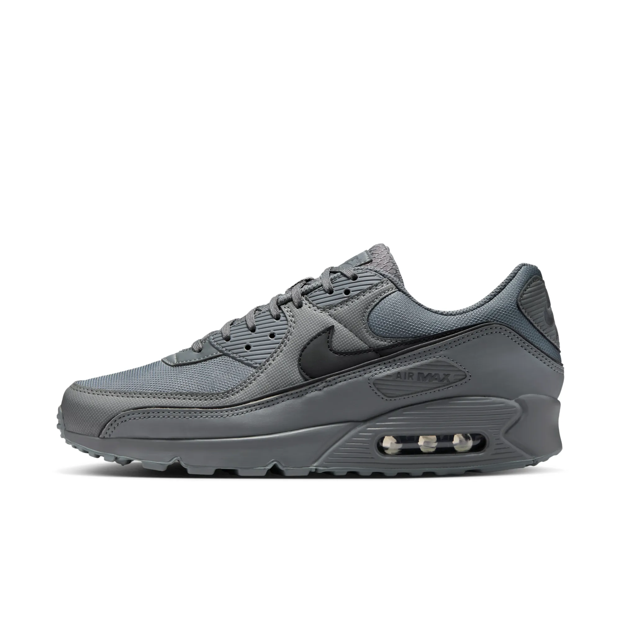 Nike Air Max 90 Premium Men's Shoes With Reflective Design Accents - Grey