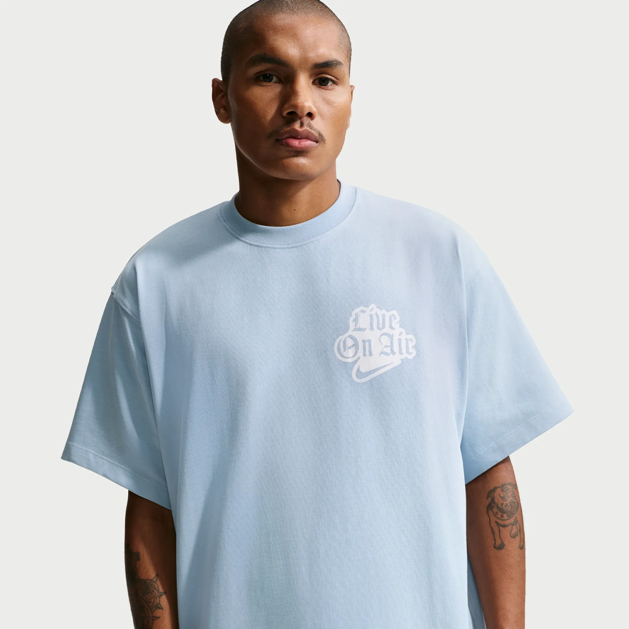 Nike Solo Swoosh Men's T-Shirt - Light Armoury Blue