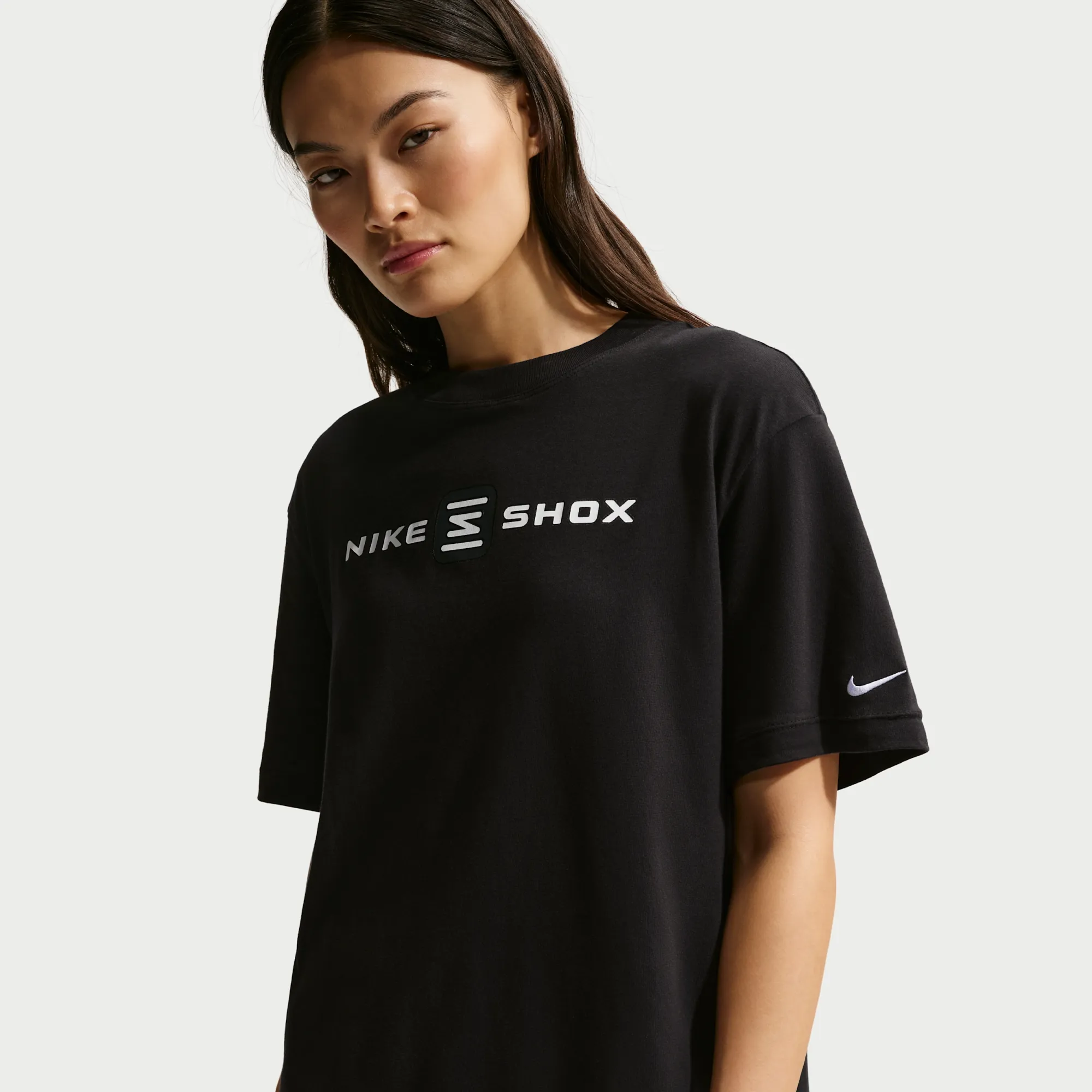 Nike Women's Graphic T-Shirt - Black - Cotton