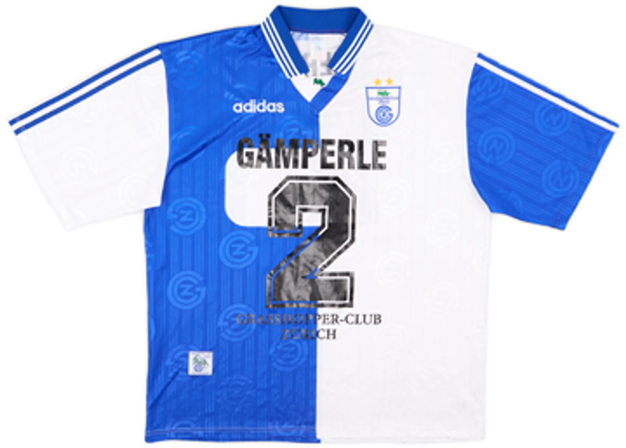 1996-97 Grasshoppers Player Issue Home/Training Shirt Gamperle #2 - 8/10 - (XL)