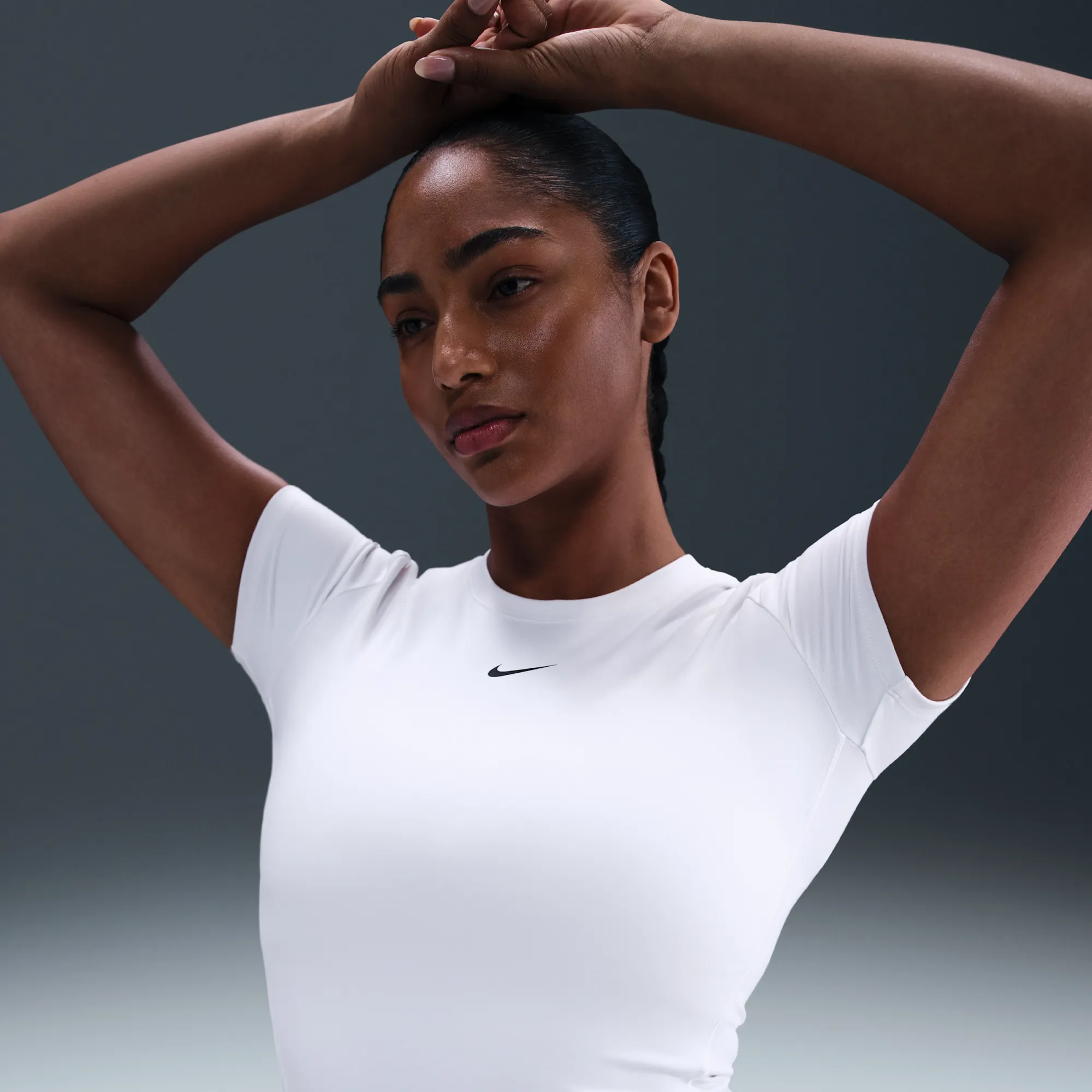 Nike One Women's Short-Sleeve Top - White - Polyester