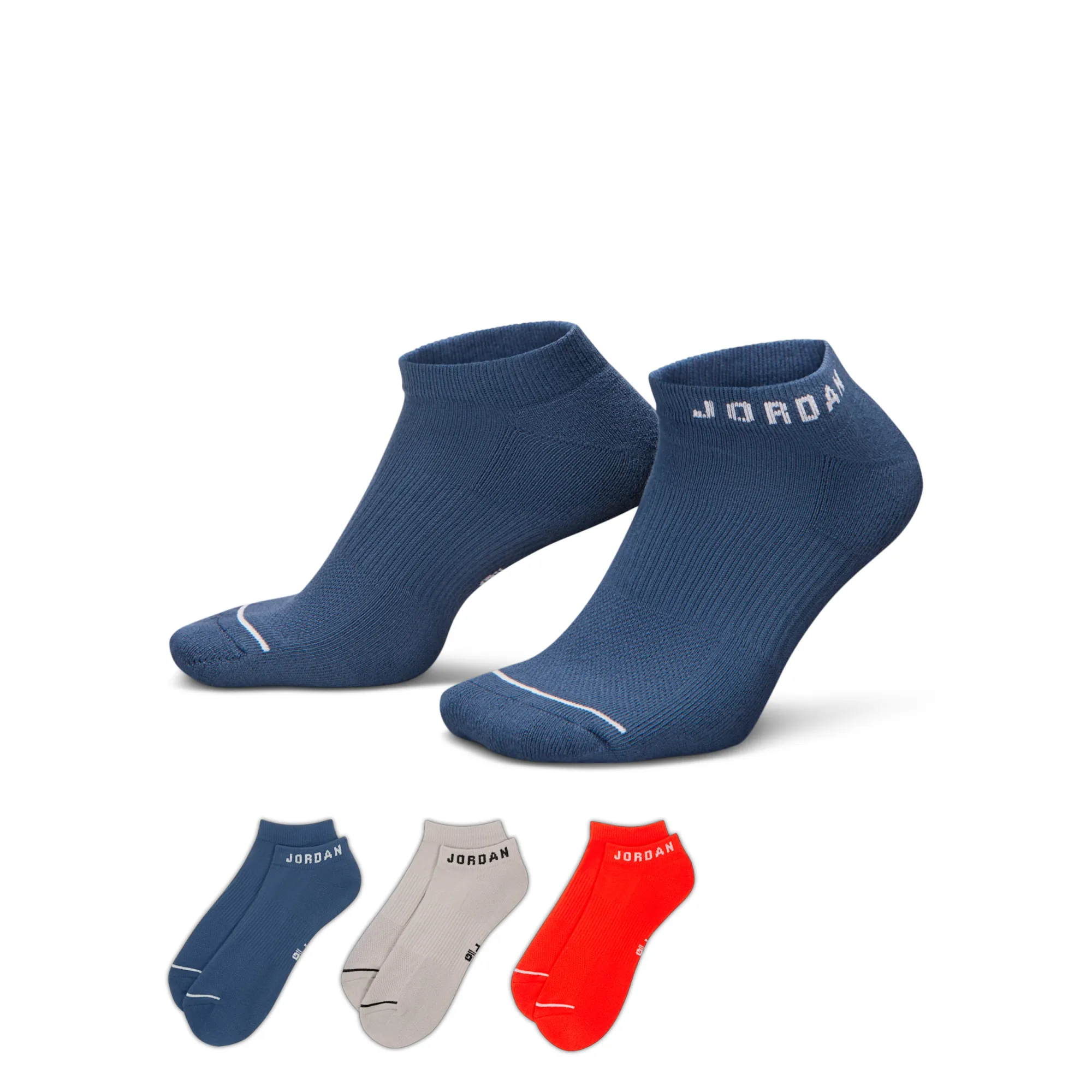 Nike Jordan Everyday No-Show Socks (3 Pairs) - Multi-Colour