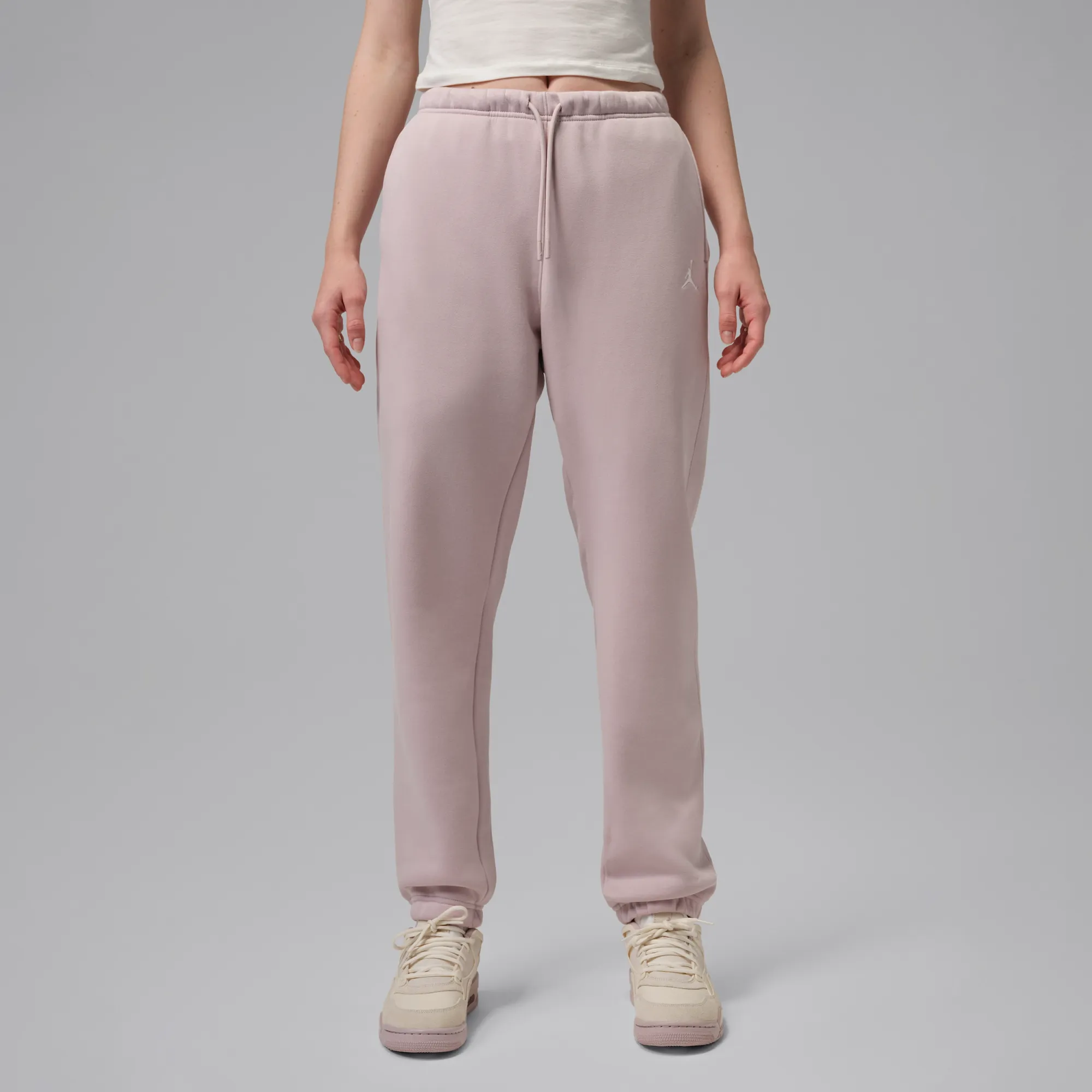 Nike Jordan Brooklyn Fleece Women's Trousers - Pink - Cotton/Polyester