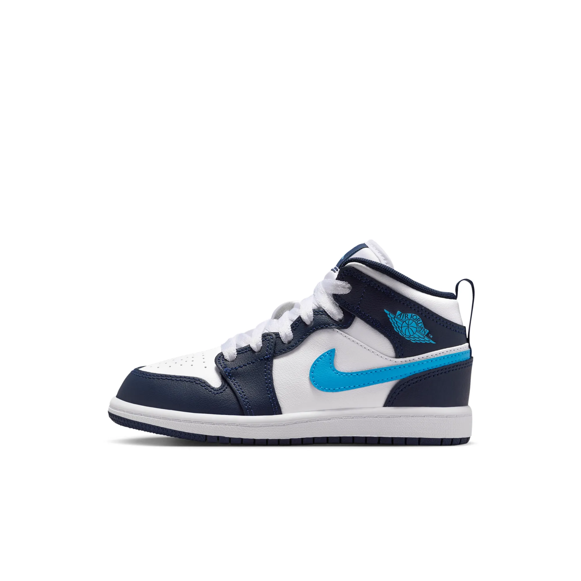 Nike Jordan 1 Mid Younger Kids' Shoes - Blue