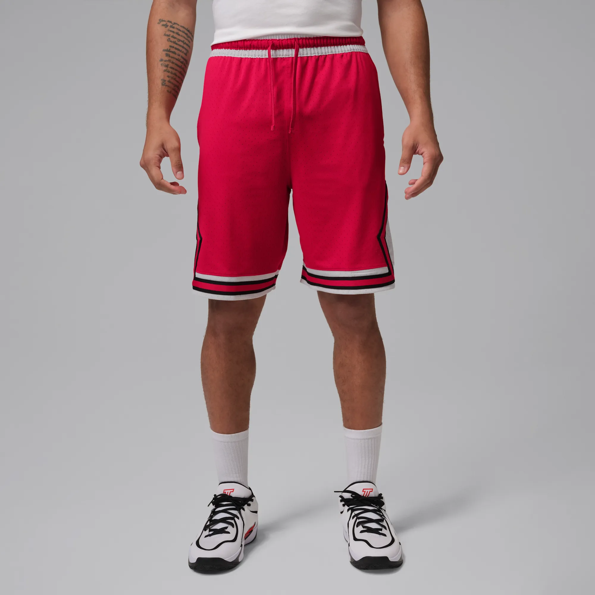 Nike Jordan Sport Men's Dri-FIT 23cms (approx.) Diamond Shorts - Red - Polyester
