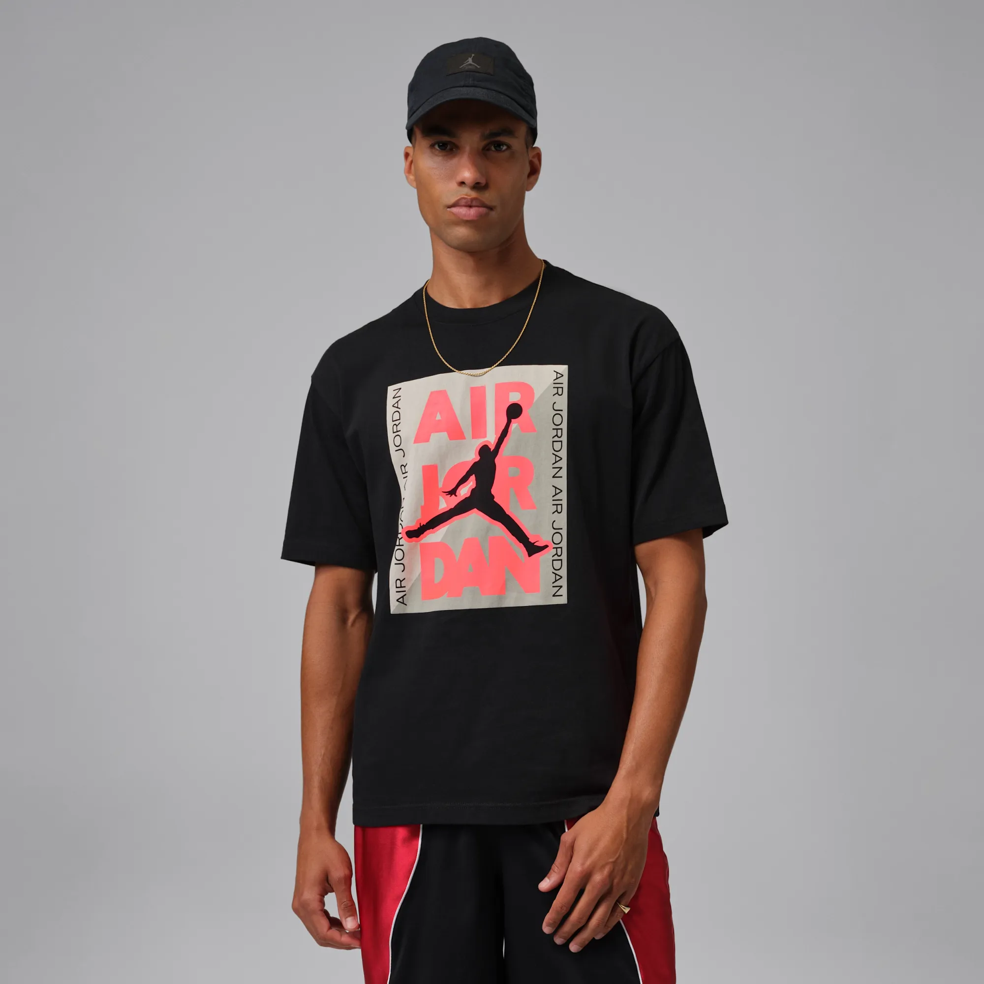 Nike Jordan Men's Graphic T-Shirt - Black - Cotton