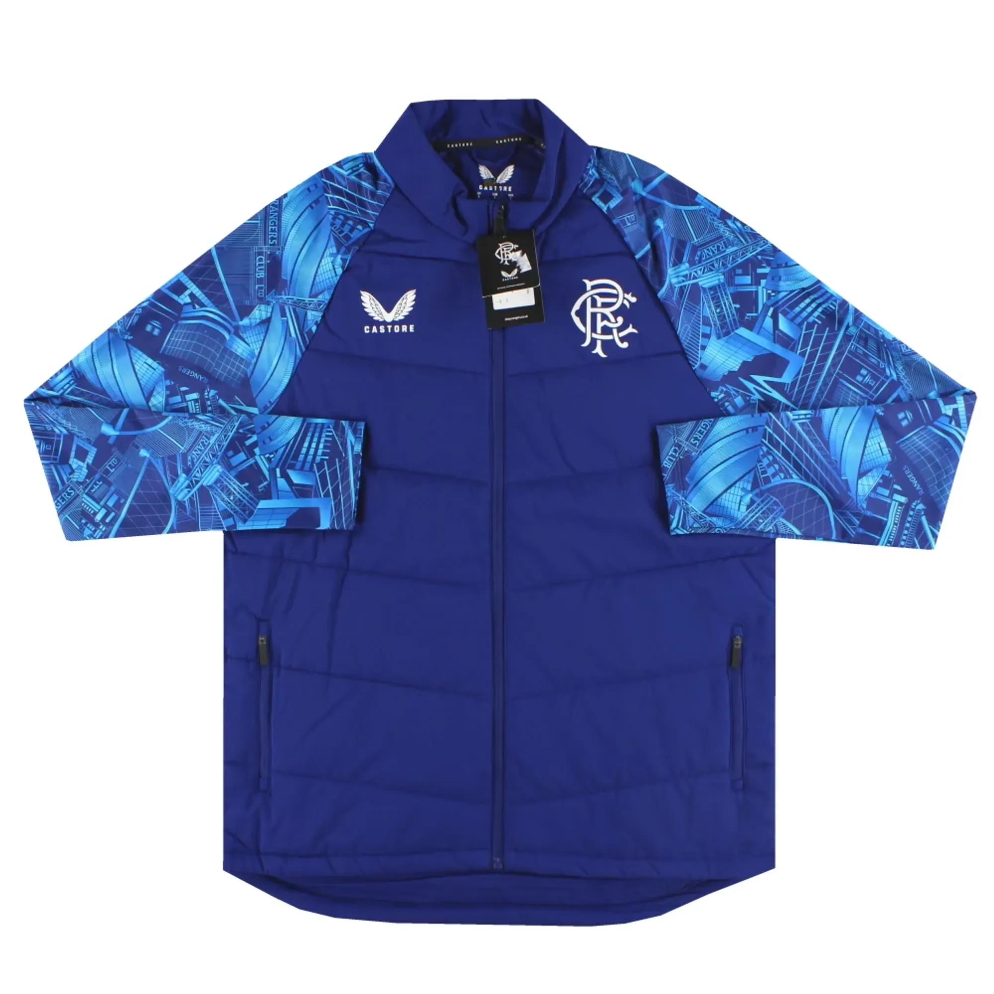 2023-24 Rangers Castore Stadium Print Hybrid Jacket *w/tags* L - Rangers / w/tags 