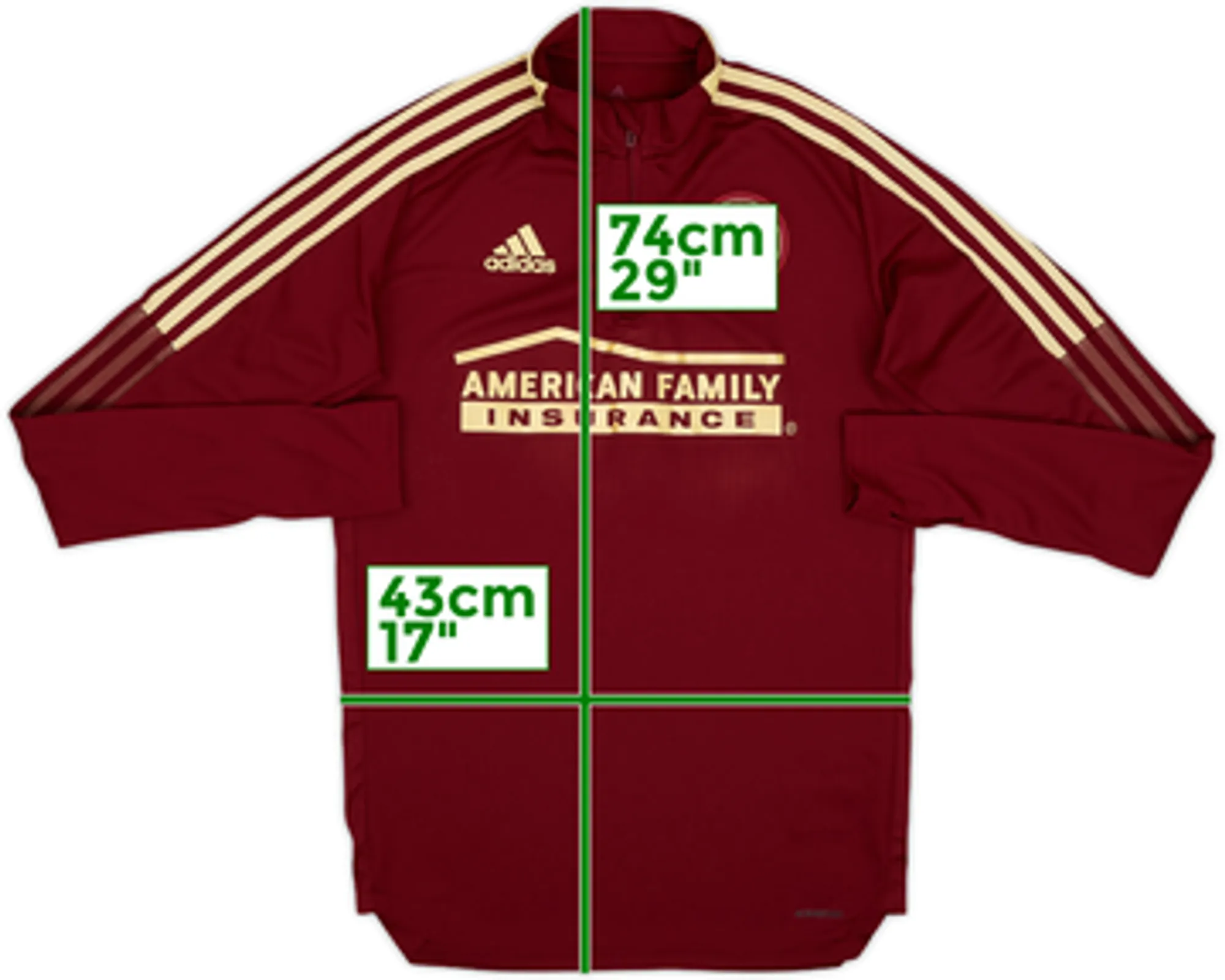 2020 Atlanta United adidas 1/4 Zip Drill Top - 9/10 - (S)
