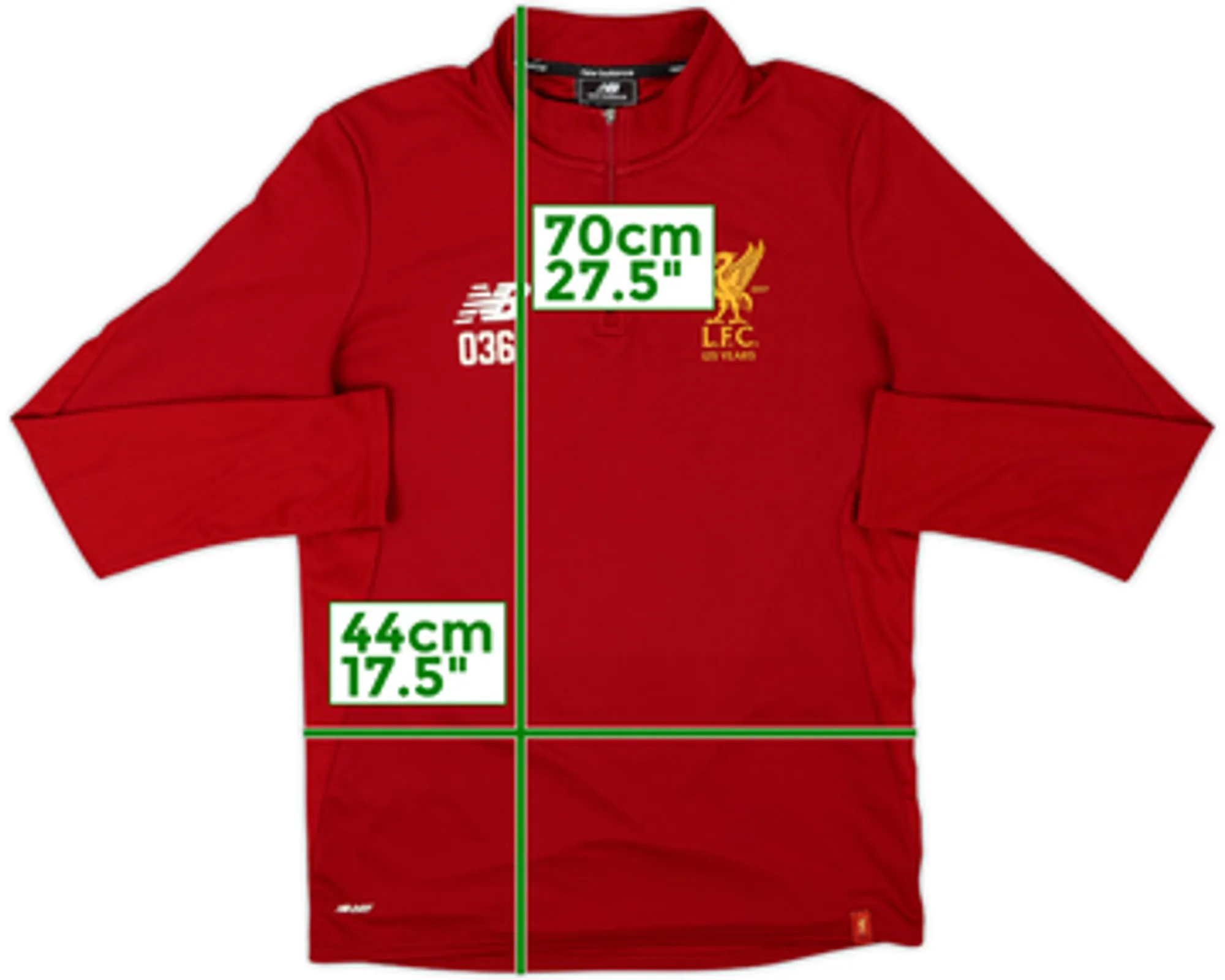 2017-18 Liverpool Player Issue New Balance 1/4 Zip Drill Top #036 - 9/10 - (S)
