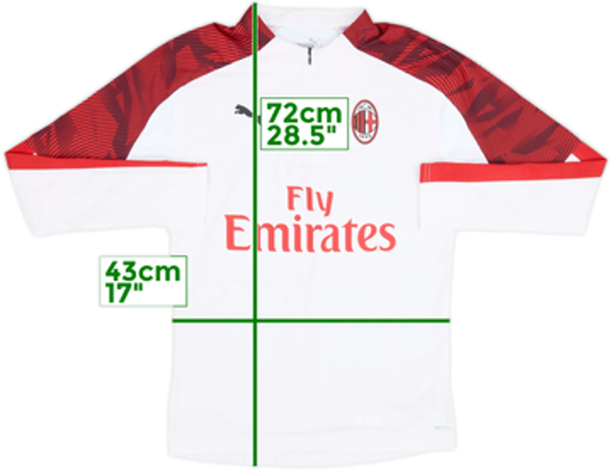 2019-20 AC Milan Puma 1/4 Zip Drill Top - 7/10 - (M)