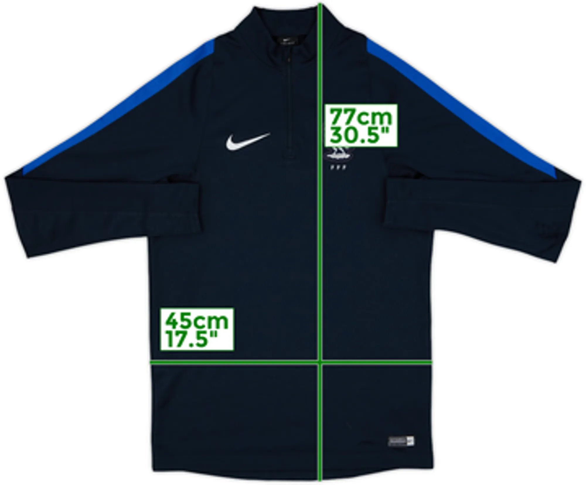 2017-18 France Nike 1/4 Zip Drill Top - 7/10 - (S)