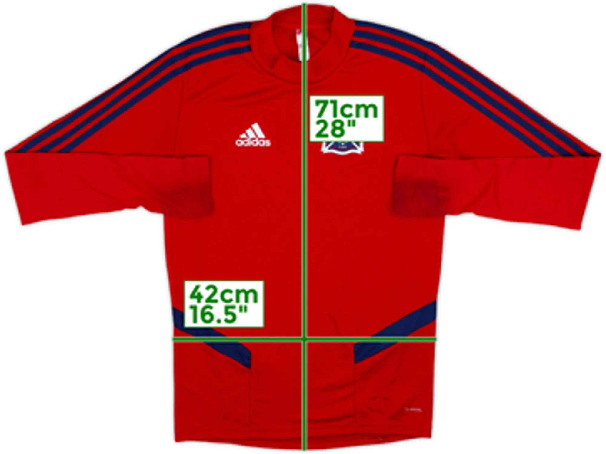 2018-19 Chicago Fire adidas Drill Top - 8/10 - (XS)