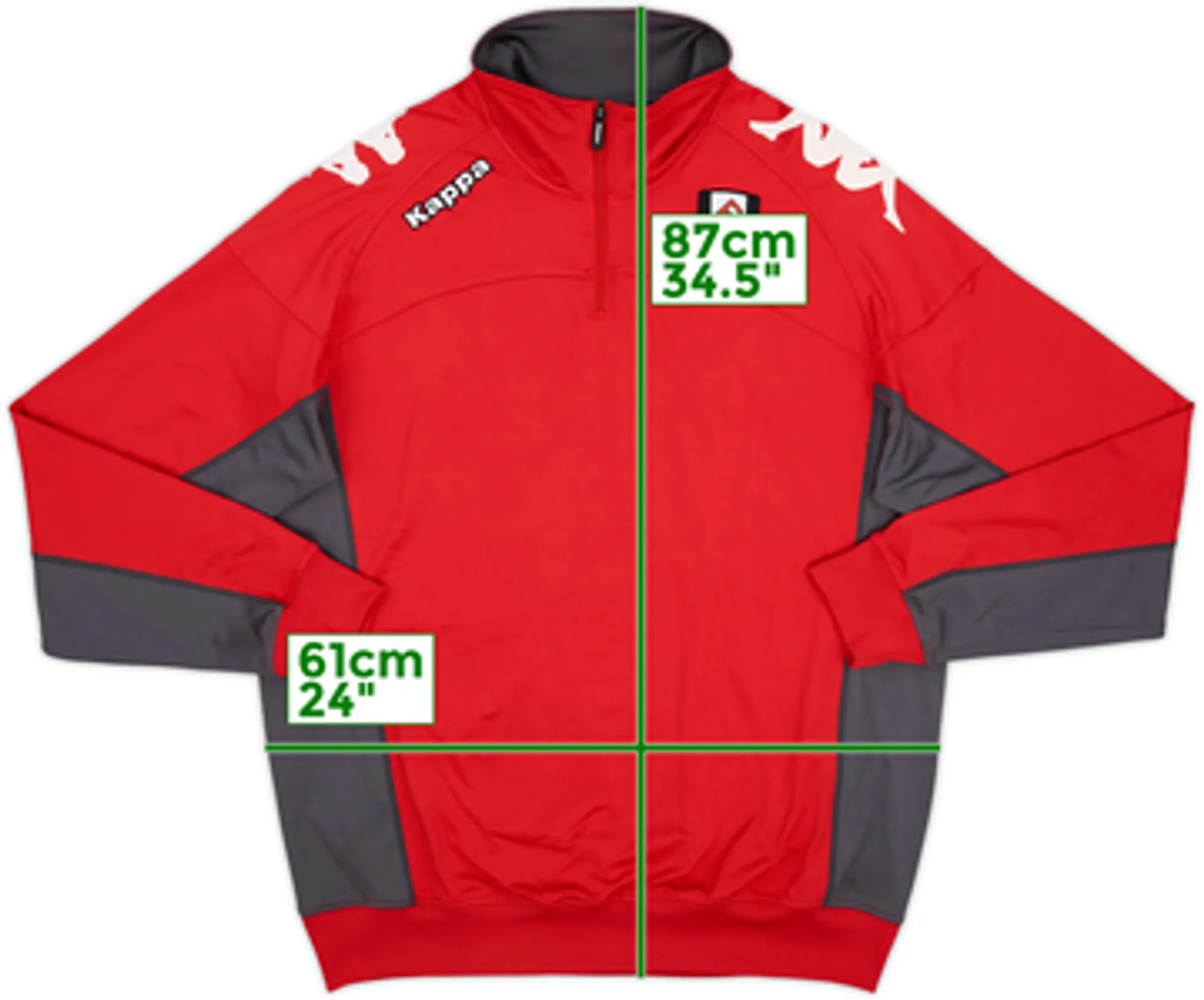 2010-11 Fulham Kappa 1/4 Zip Drill Top - 7/10 - (3XL)