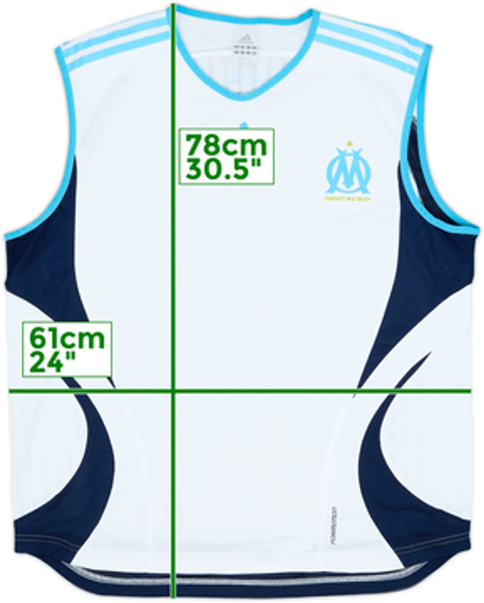 2006-07 Marseille adidas Formotion Training Vest - 8/10 - (XXL)