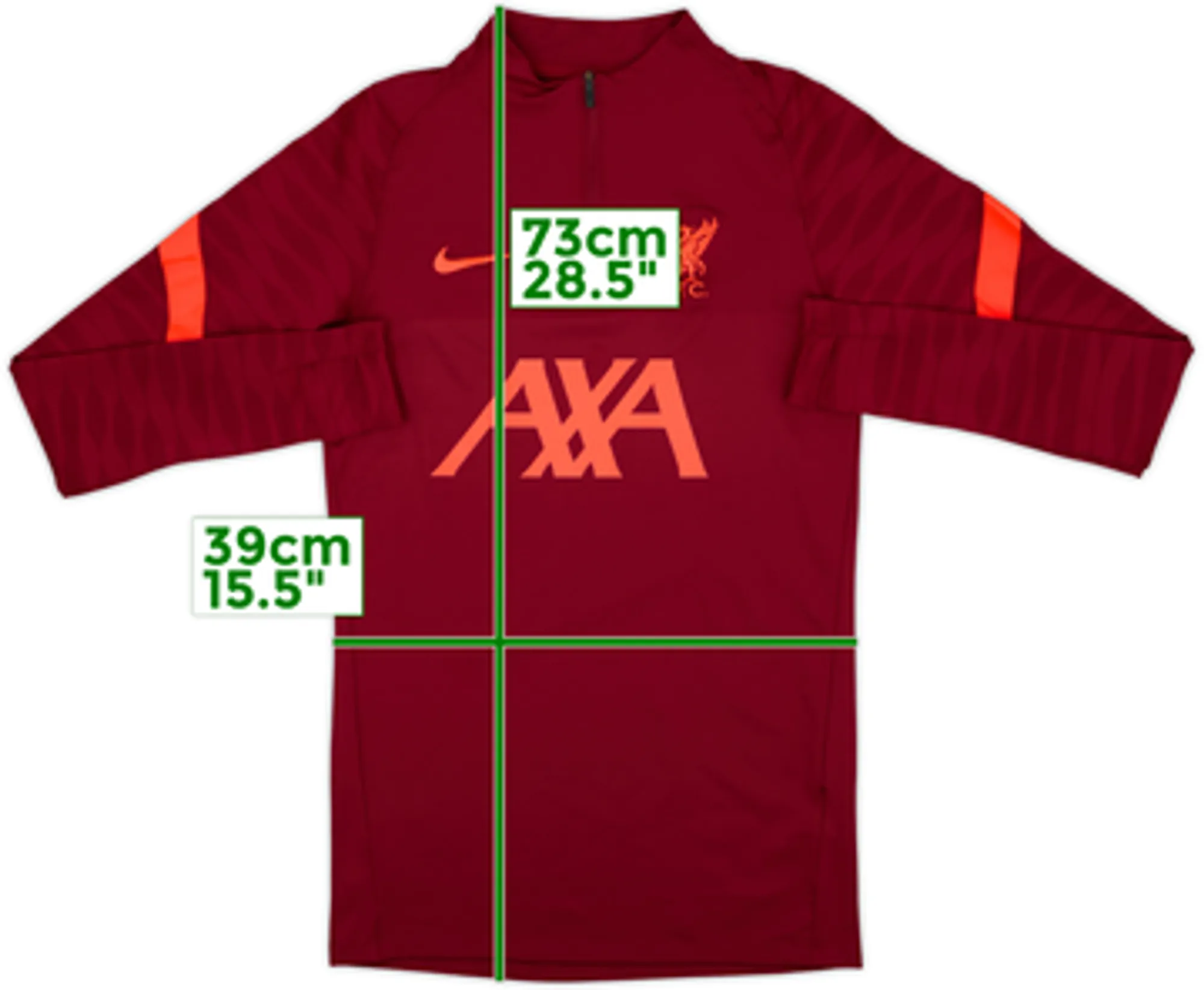 2021-22 Liverpool Nike 1/4 Zip Drill Top - 10/10 - (S)