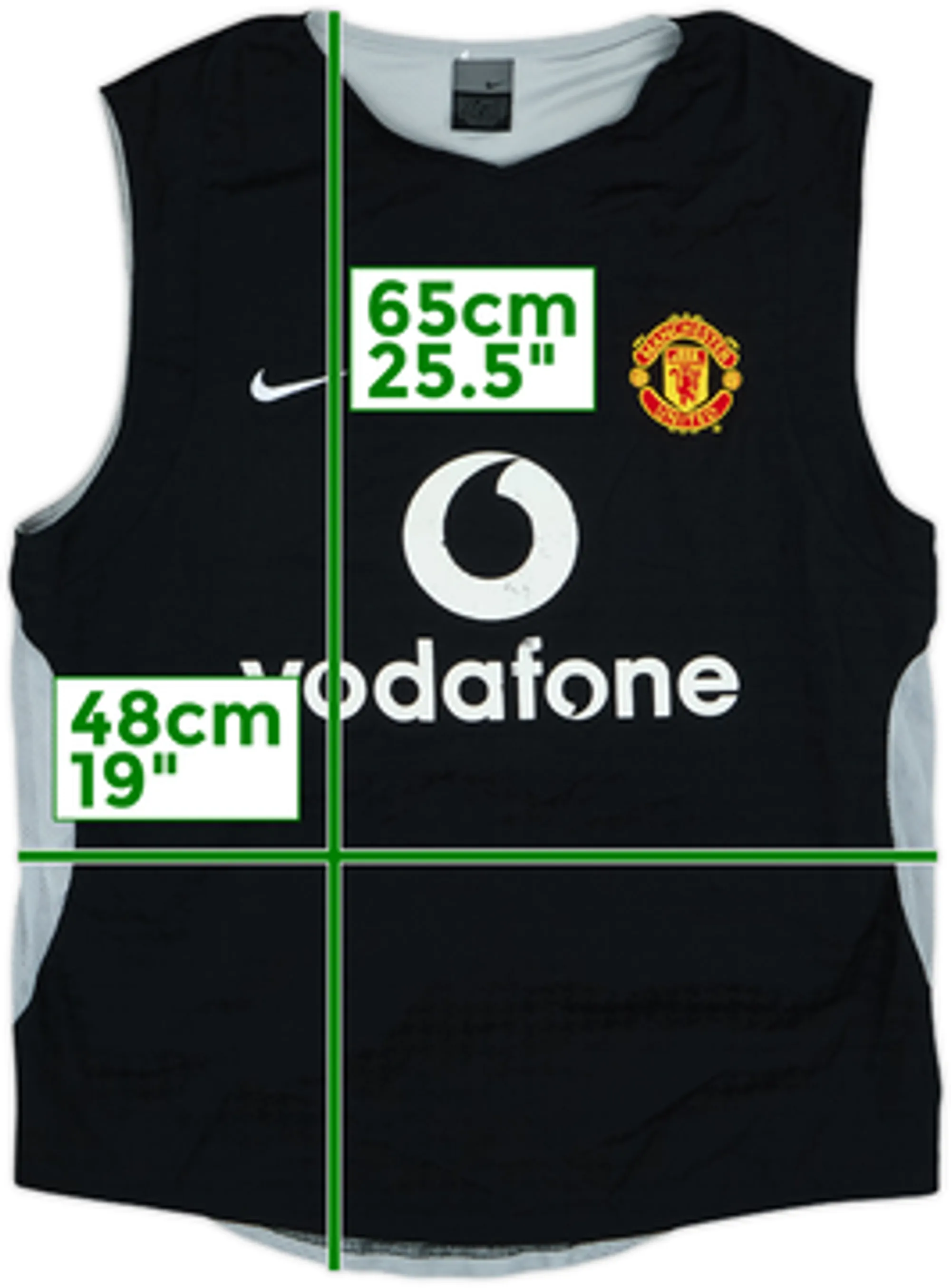 2003-04 Manchester United Player Issue Nike Training Vest - 5/10 - (S)