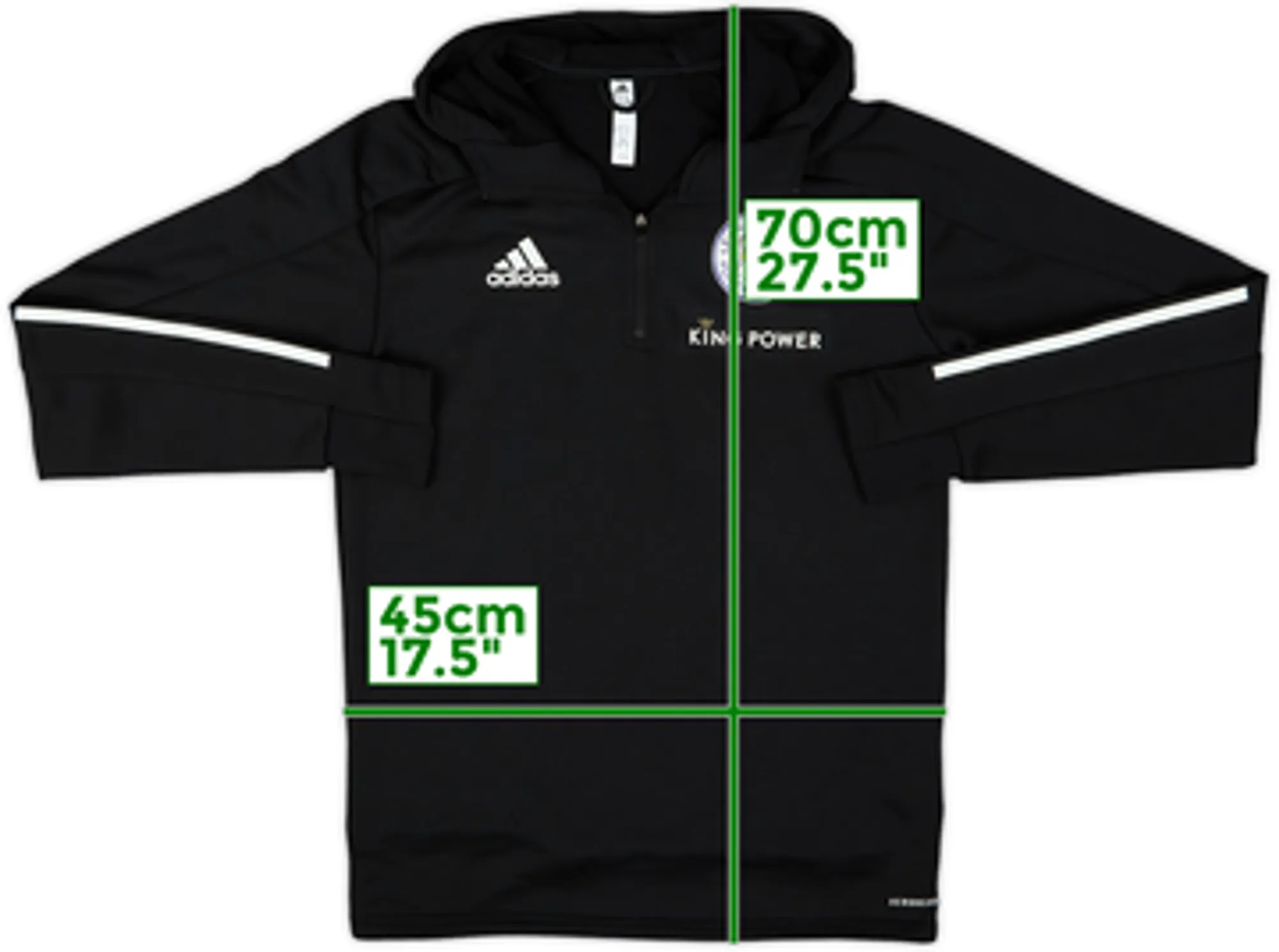 2019-20 Leicester City adidas Hooded 1/4 Zip Drill Top - 5/10 - (S)