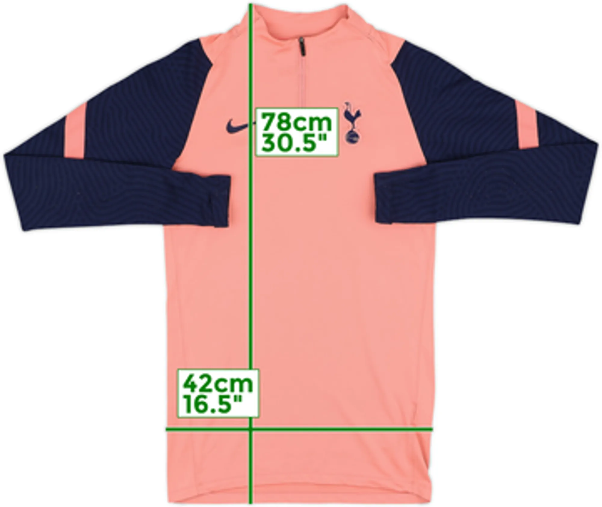 2020-21 Tottenham Nike 1/4 Zip Drill Top - 8/10 - (M)