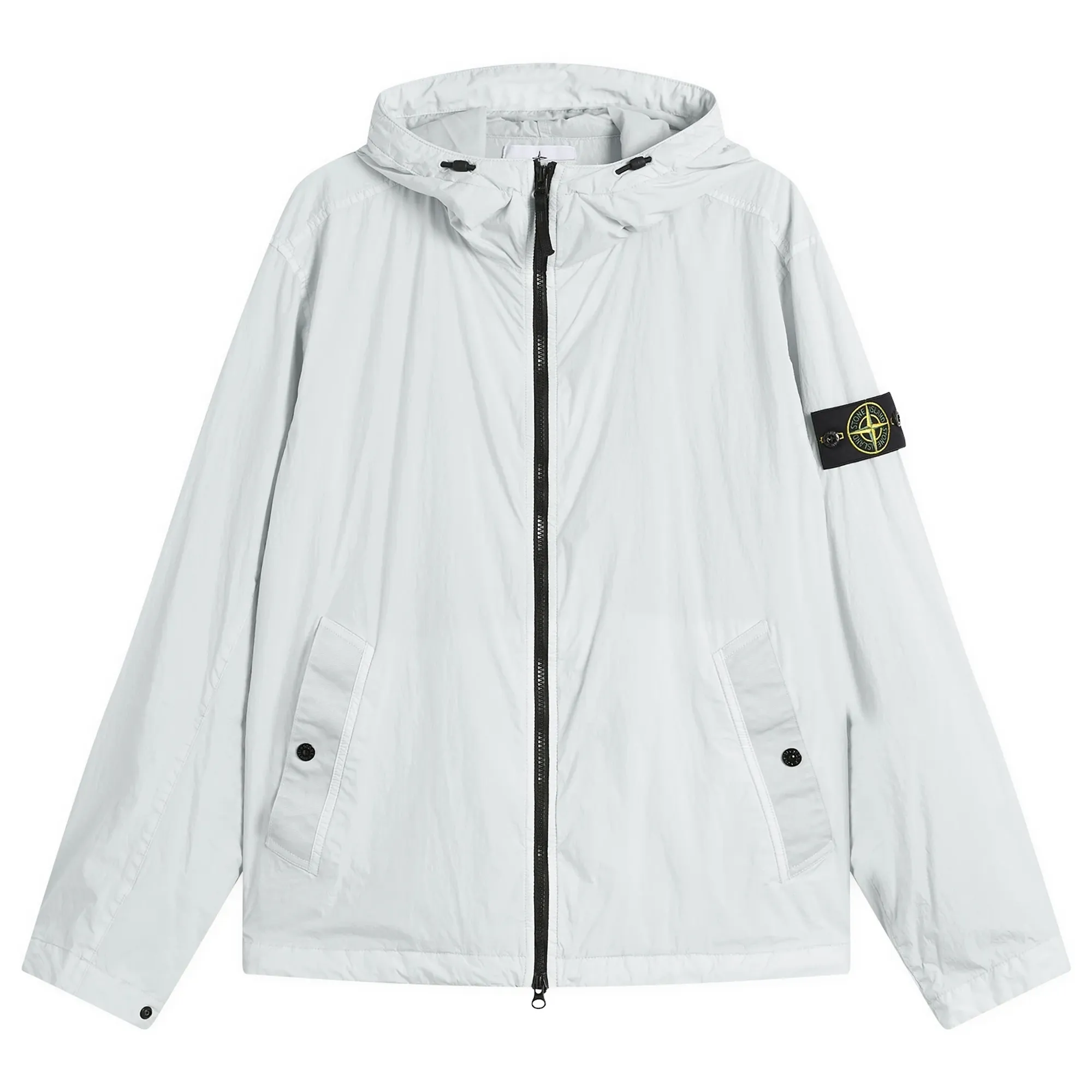 Stone Island Men's Crinkle Reps Hooded Jacket Sky Blue