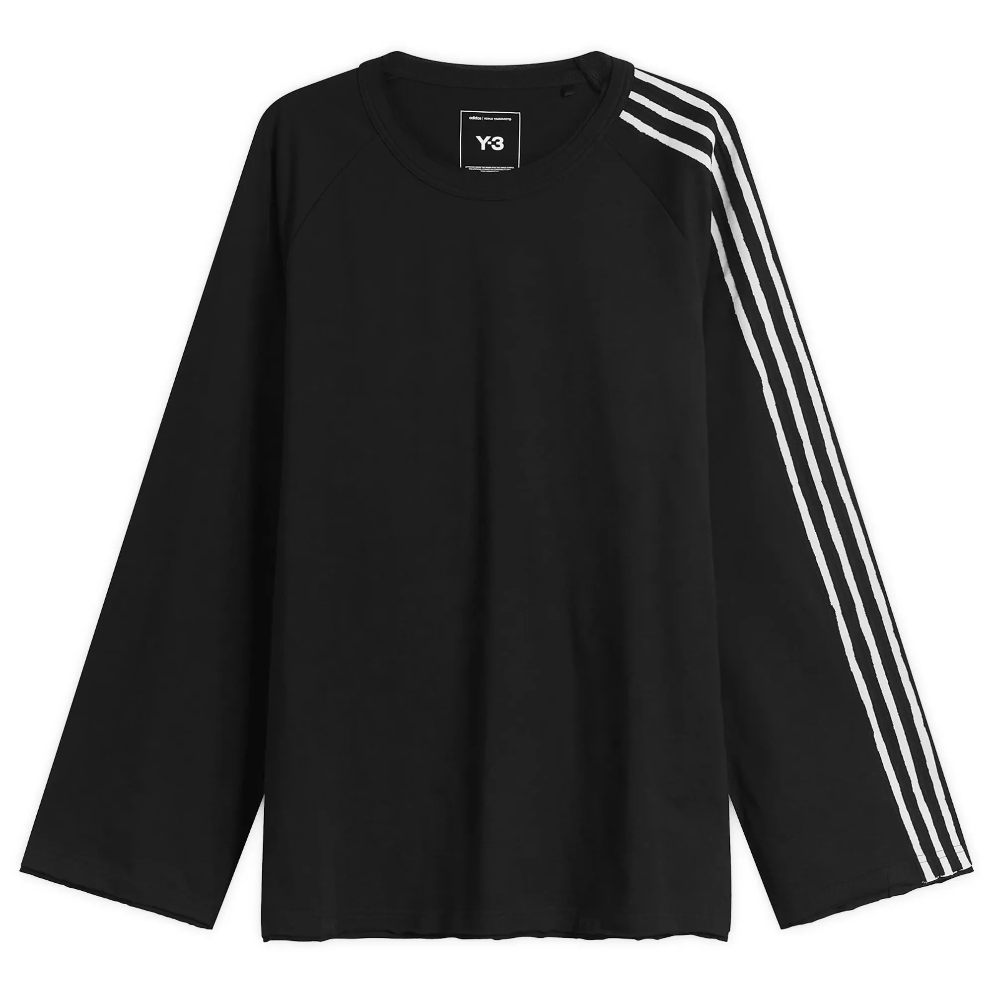 Y-3 Men's Distressed Long Sleeve T-Shirt Black