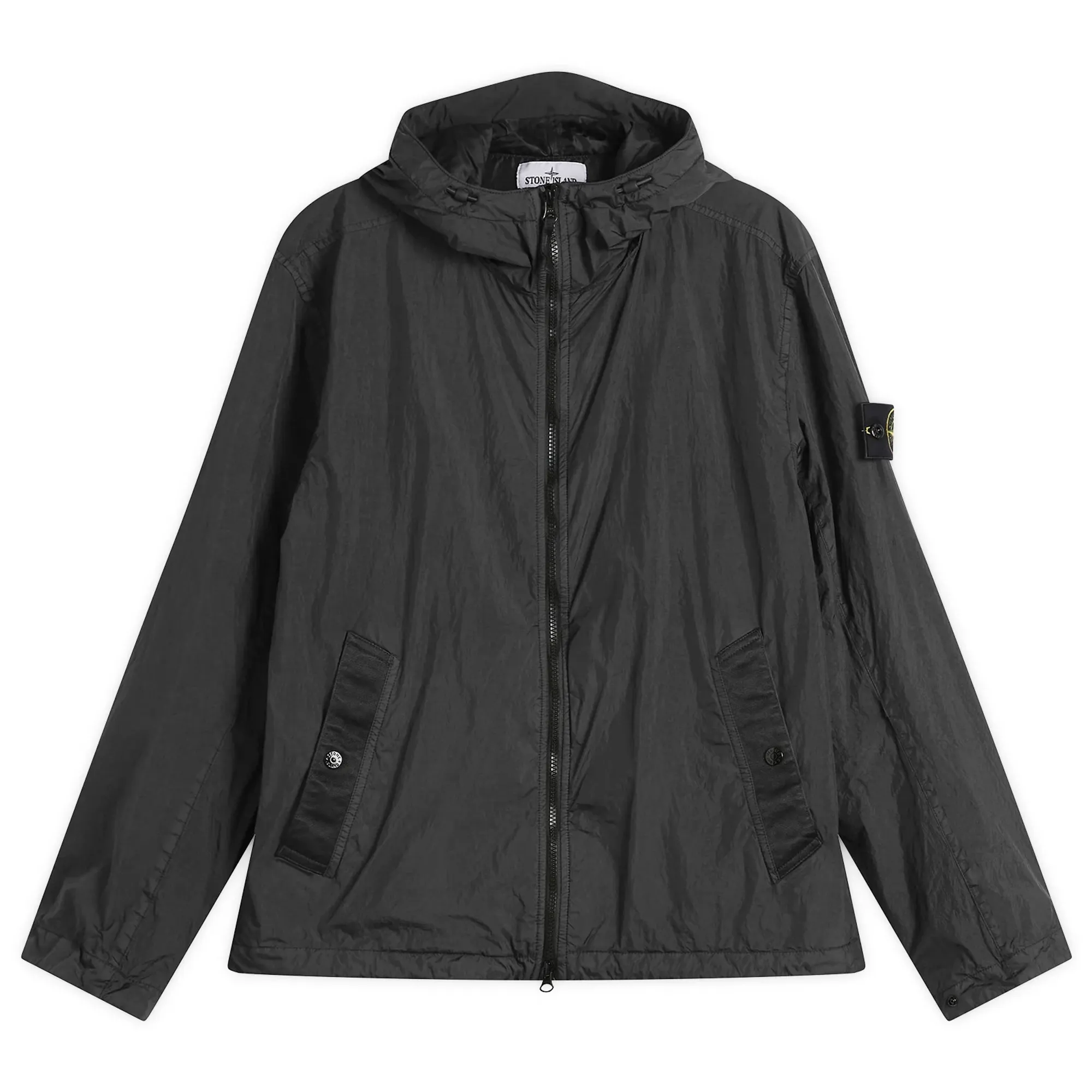 Stone Island Men's Crinkle Reps Hooded Jacket Black