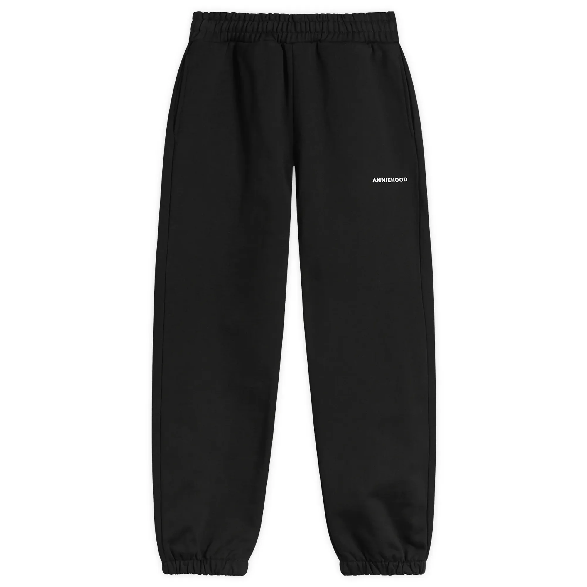 ANNIE HOOD Men's Mini Logo Cuffed Joggers Black
