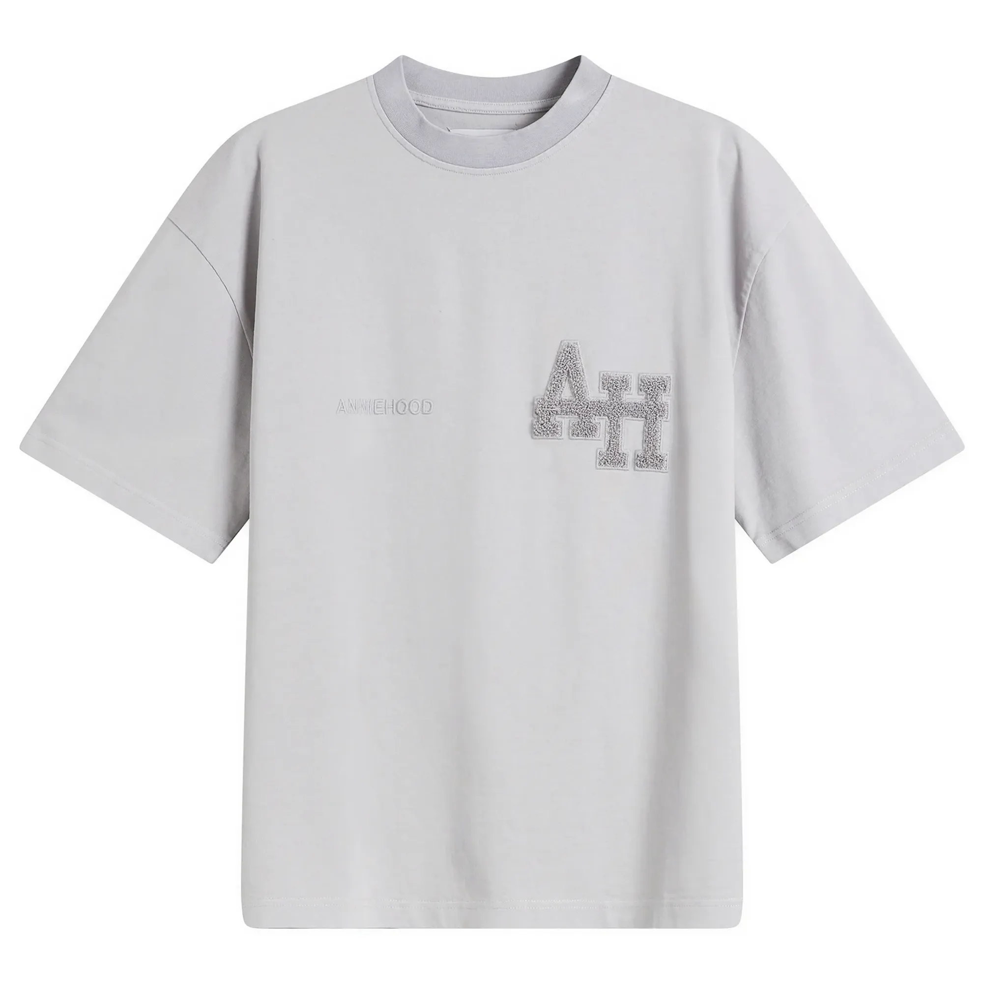 ANNIE HOOD Men's College T-Shirt Washed Grey