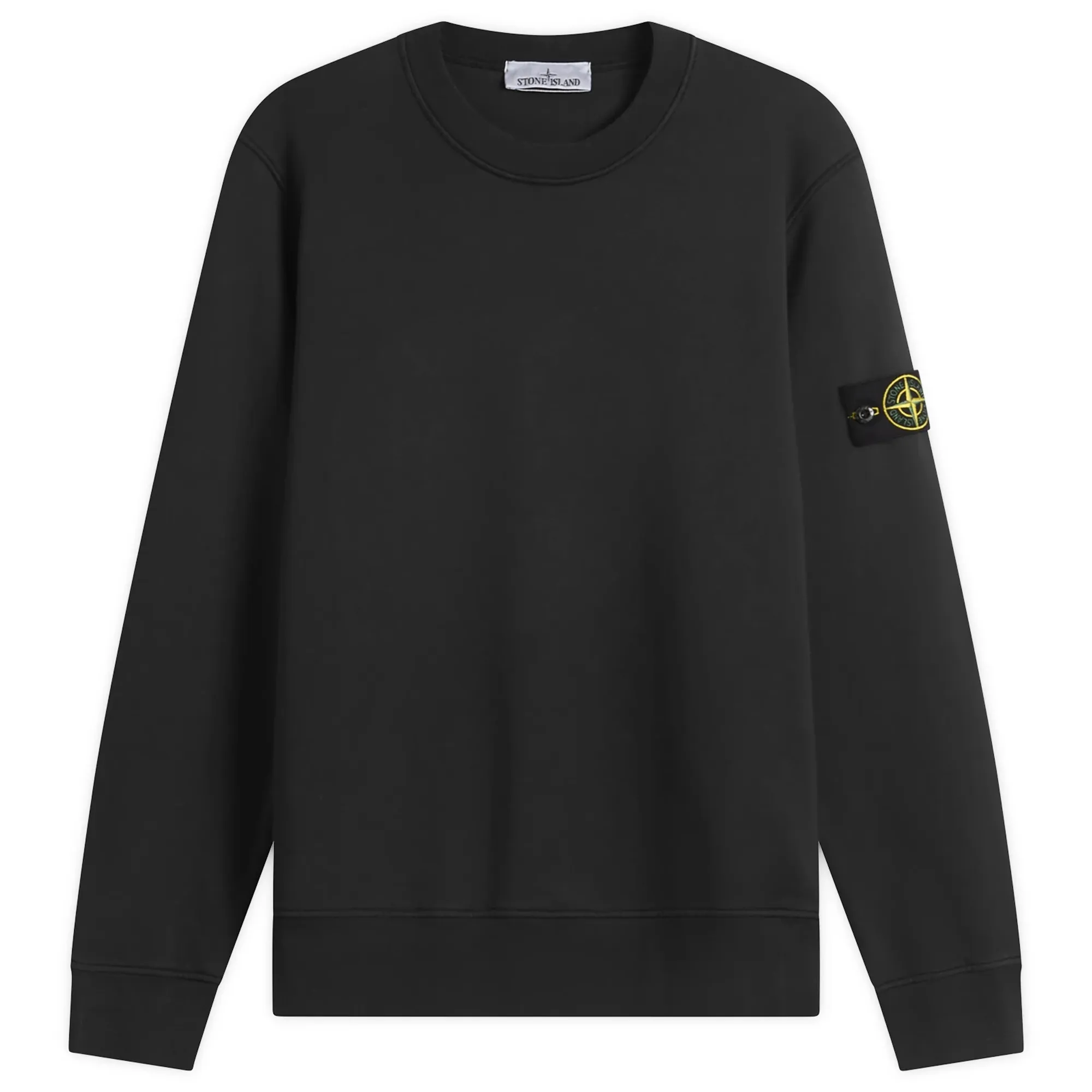 Stone Island Men's Garment Dyed Crew Neck Sweatshirt Black